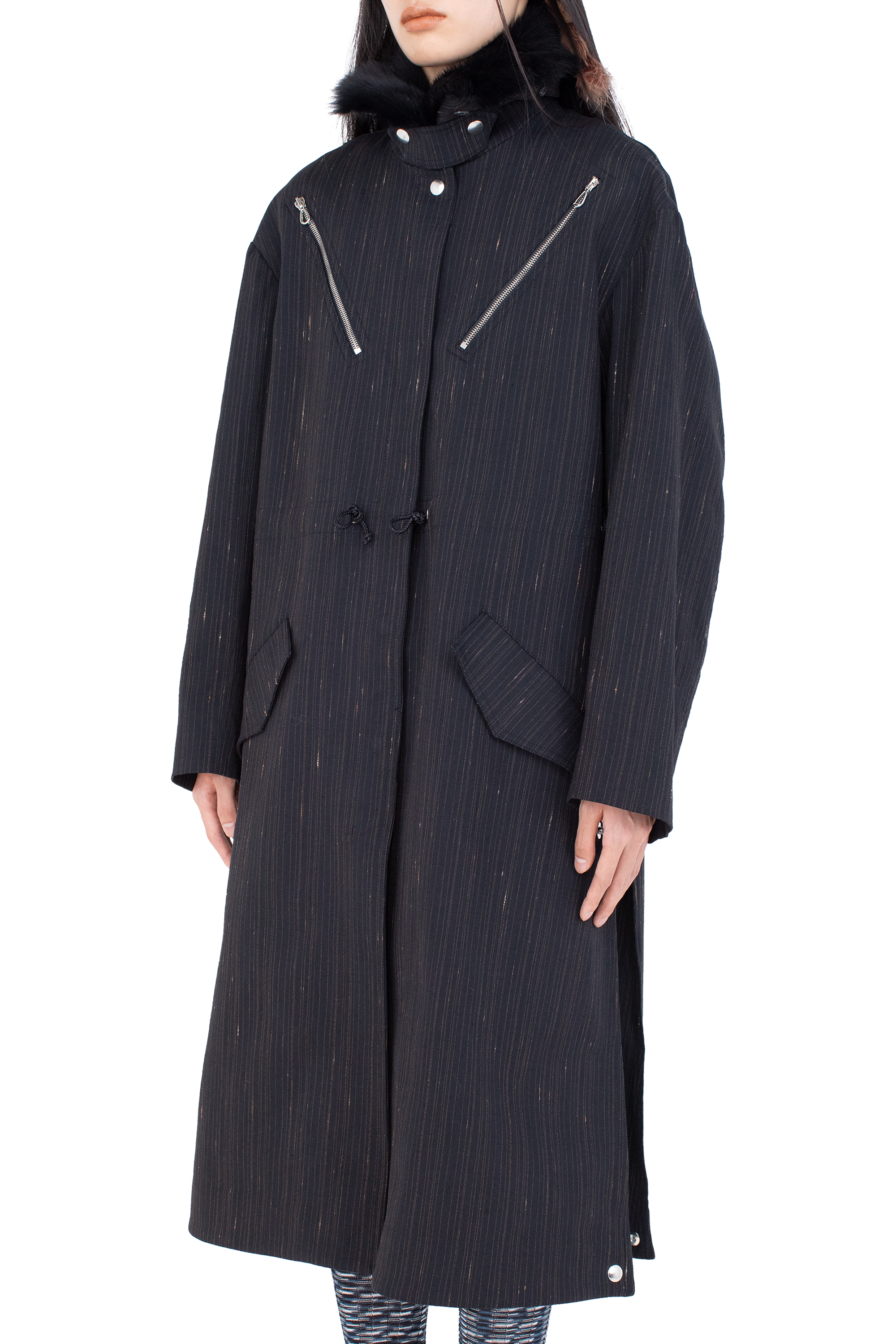 Kiko Kostadinov Outerwear OSPREY Coat manteau Charcoal Rose en laine