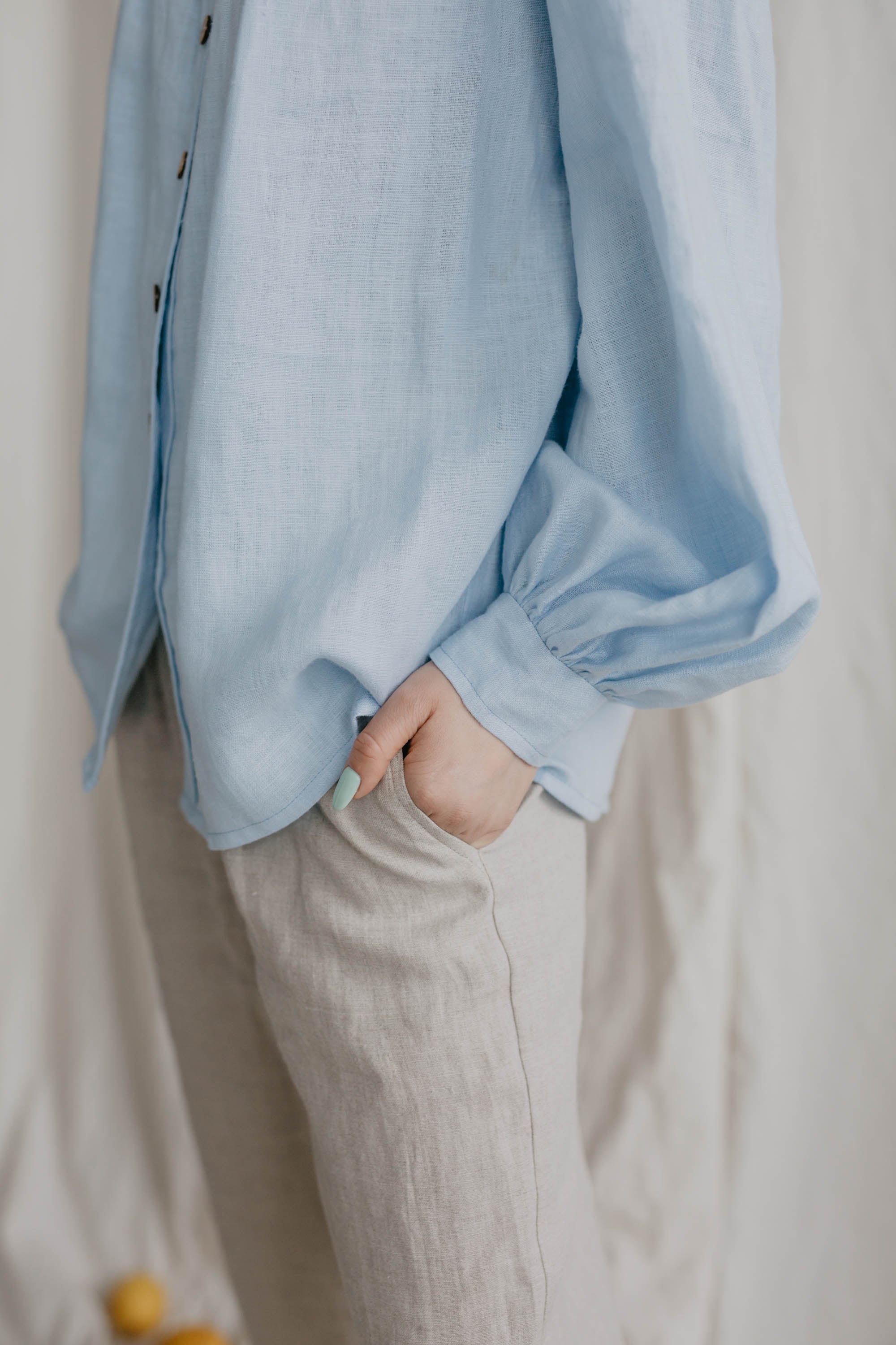 Laumė linen Linen Tops Indraja chemise en lin femme XS blanc crème