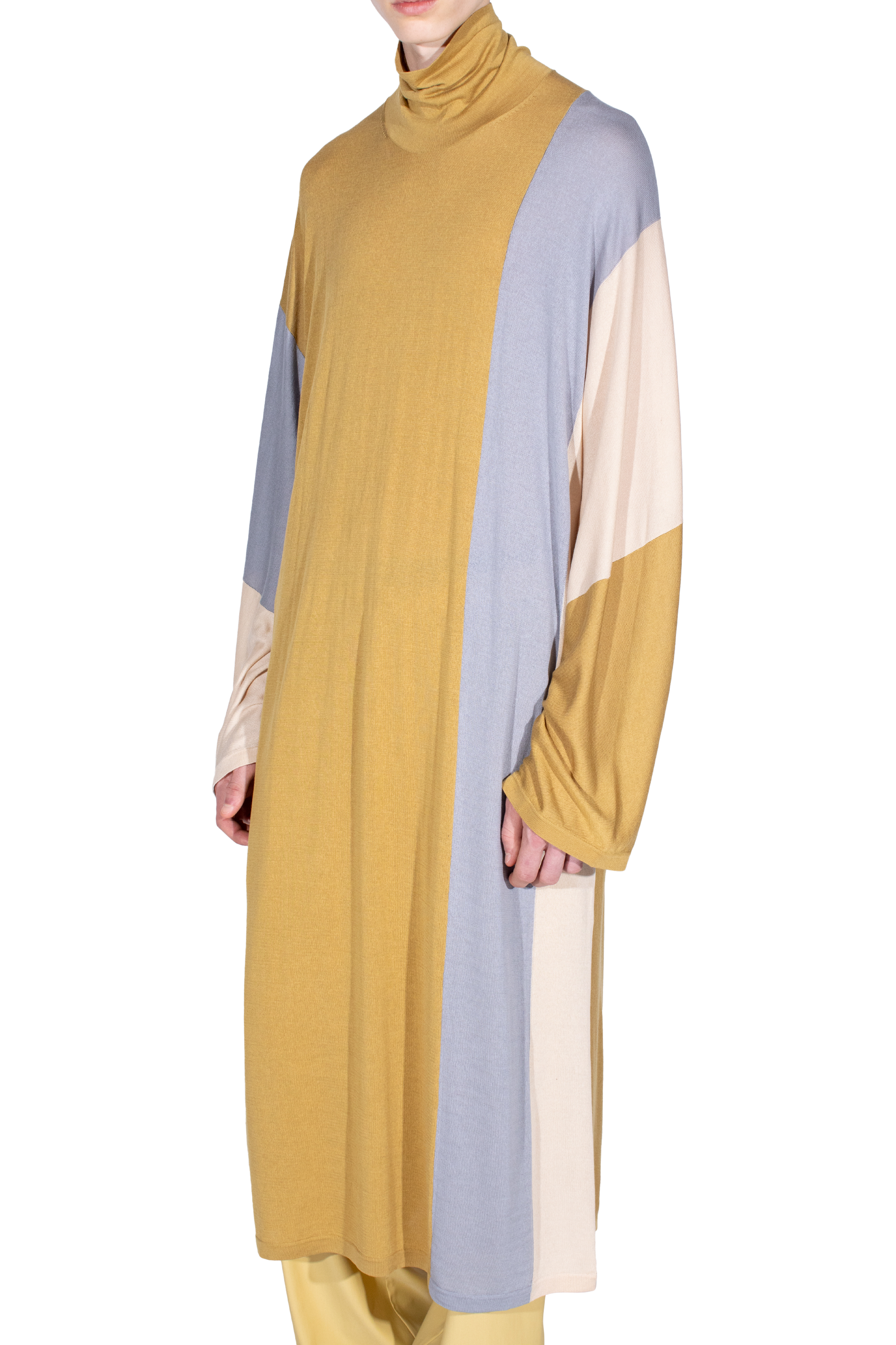 Kiko Kostadinov Knitwear SIGO Knit Tunic tunique Ochre en soie