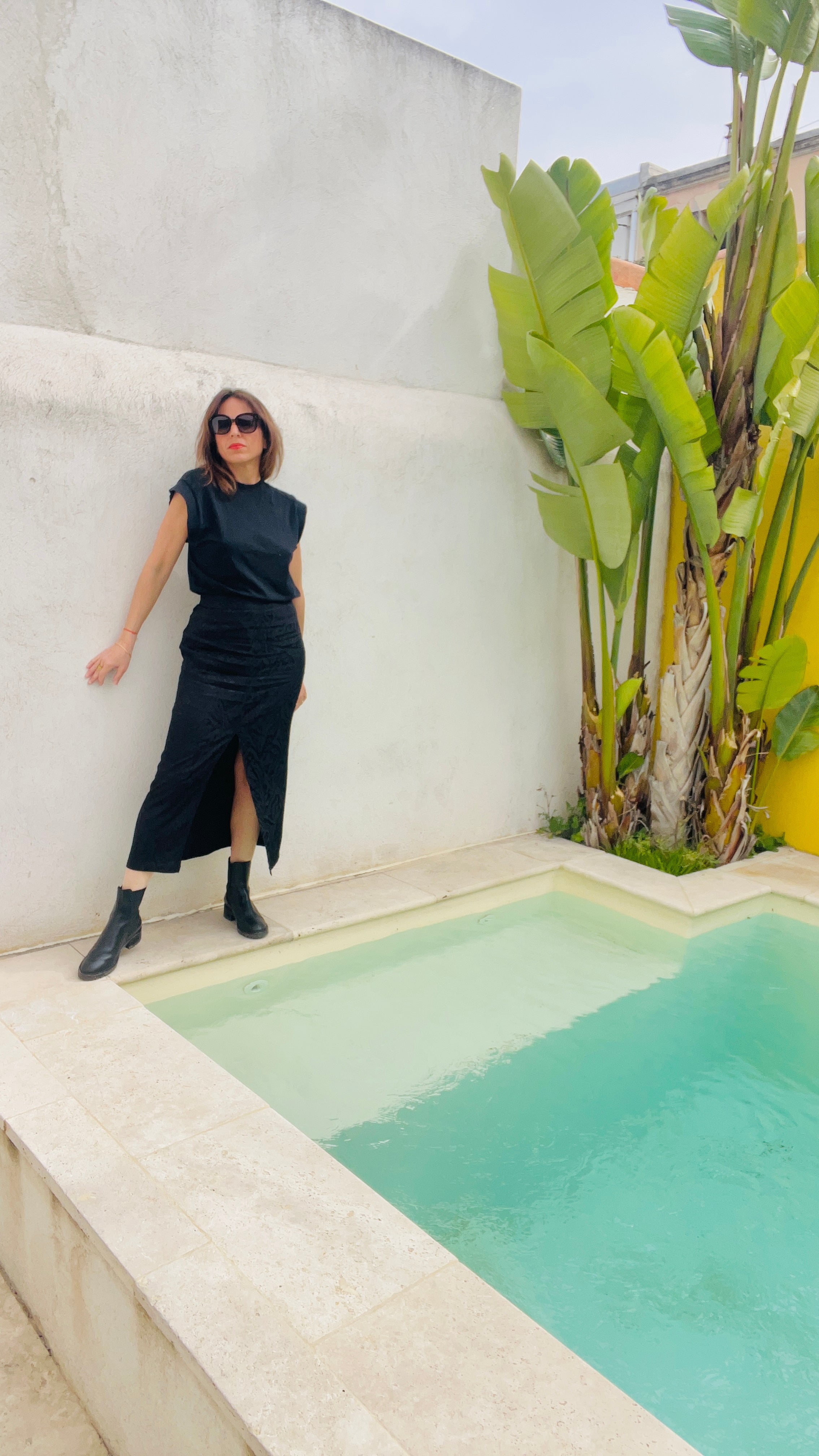 PANTRUCHE Jupes JUDY jupe midi noire zébrée en viscose