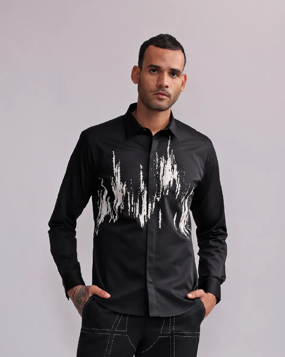 COUNTRYMADE Shirts IKAT SHADOW SHIRT chemise sur commande brodée