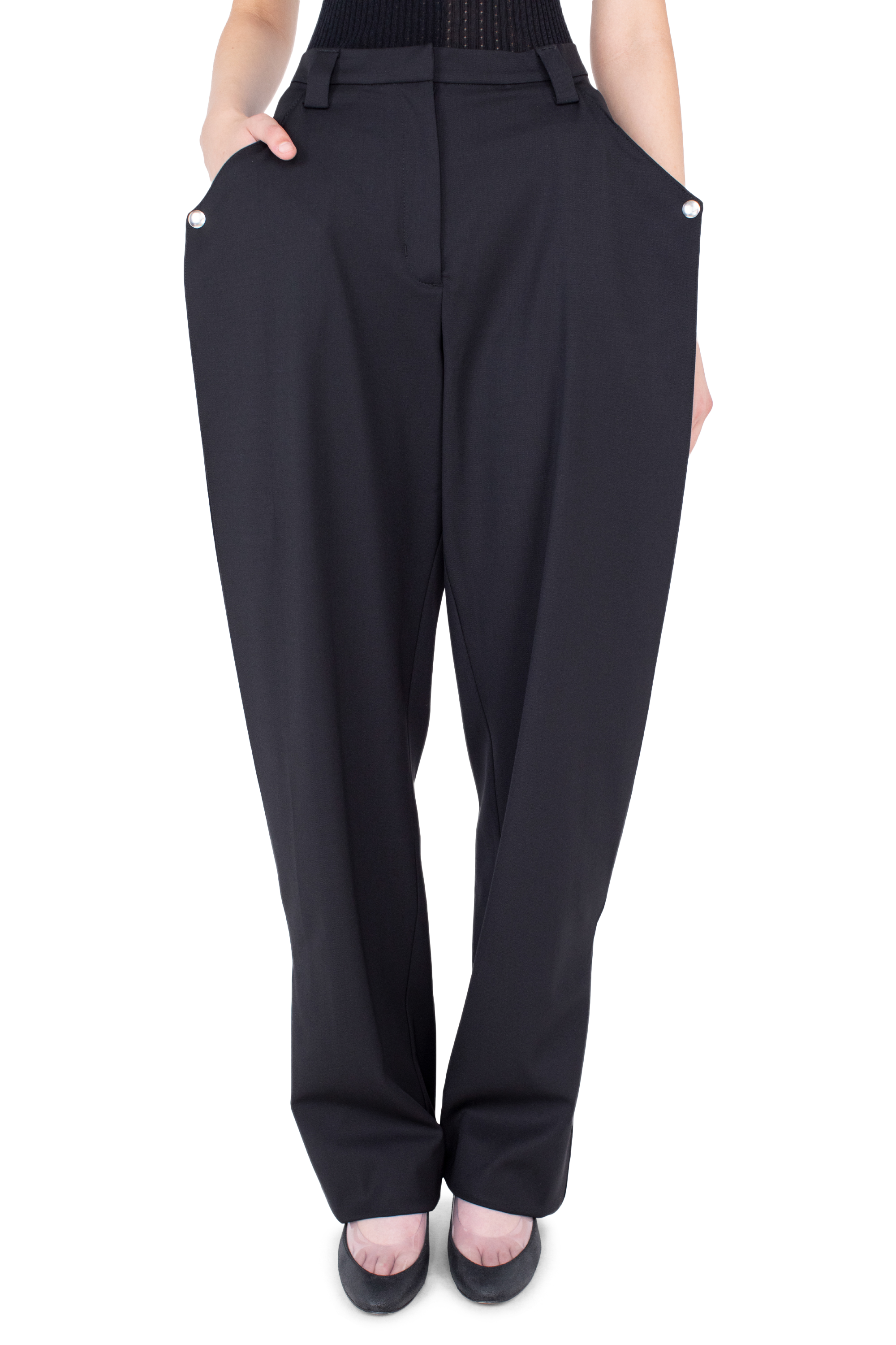 Kiko Kostadinov Bottoms TERN Trousers pantalon noir laine