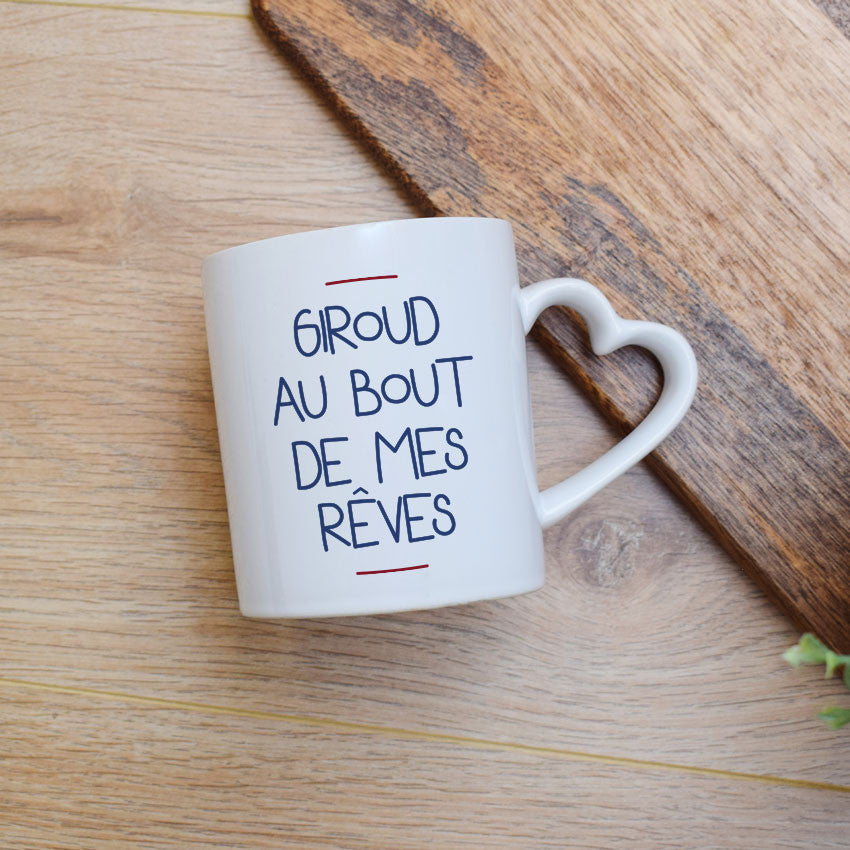 Juste Un T-shirt Mugs Giroud au bout de mes rêves mug anse classique football