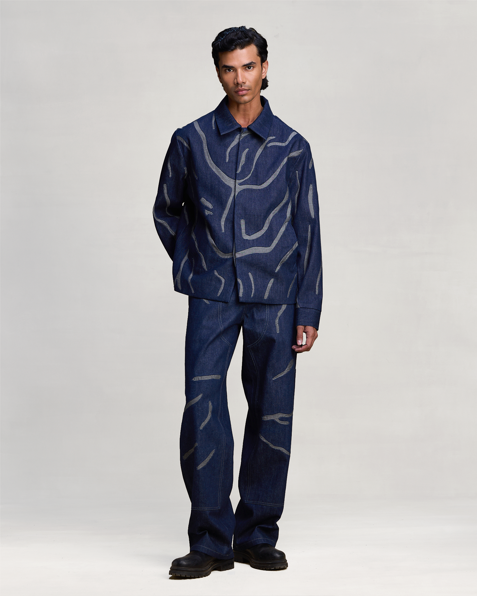 COUNTRYMADE Jackets THUMBPRINT BARMER JACKET veste en denim brodé