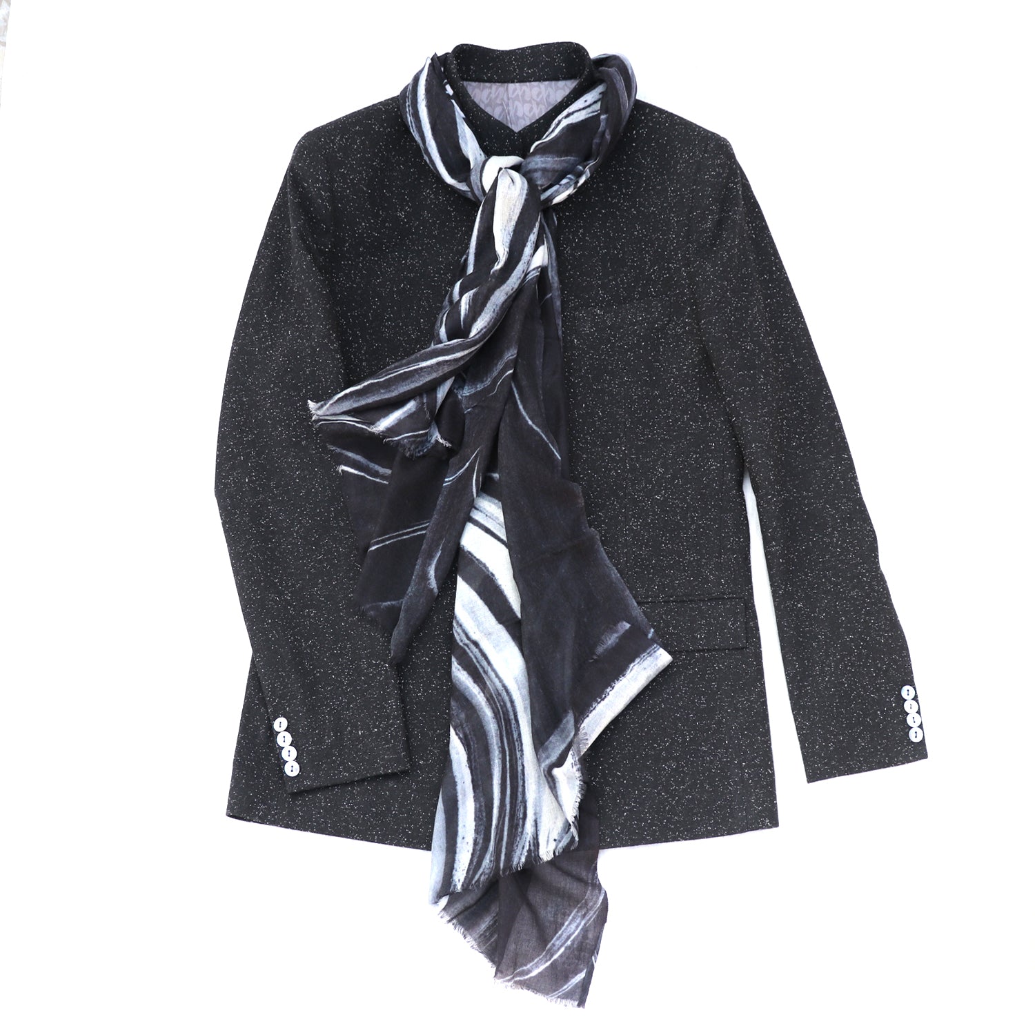 COUNTRYMADE Accessories Airborne strokes scarf écharpe laine cachemire imprimée