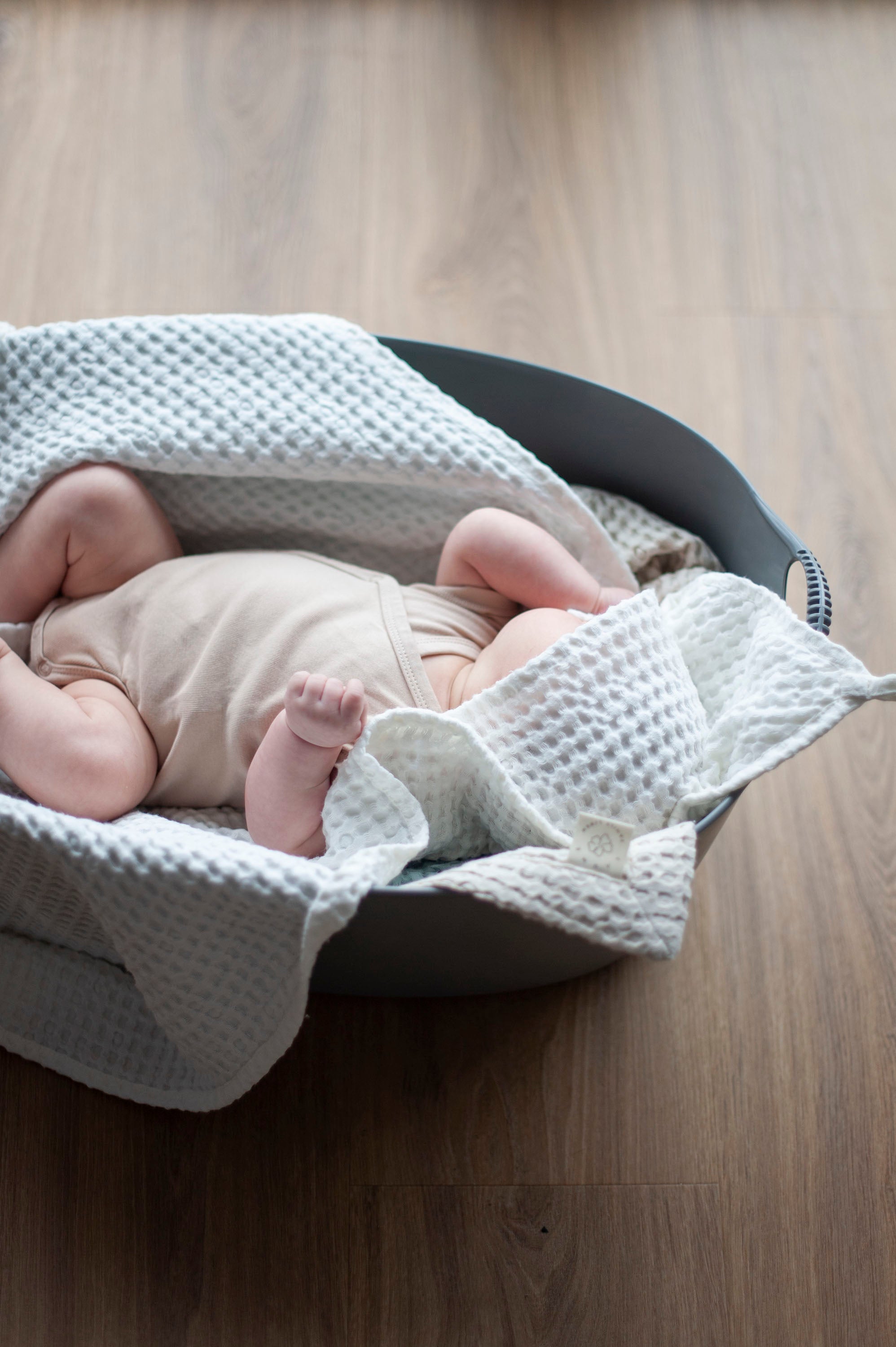Laumė linen Baby and Kids Serviette à capuche bébé et tout-petit bleu ciel