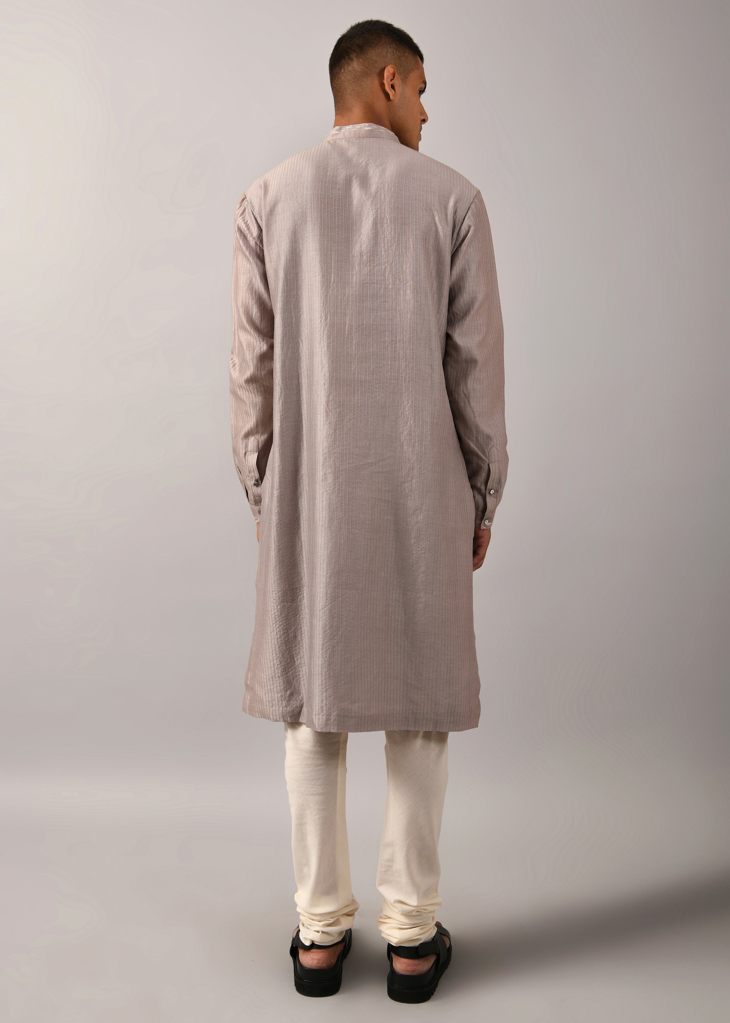 COUNTRYMADE Kurtas Shooting Star Embroidered Kurta Set ensemble kurta gris