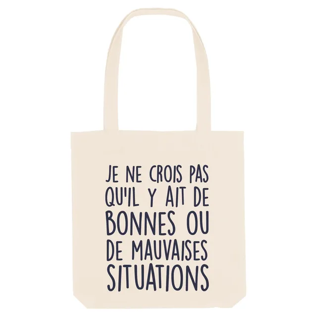 Juste Un T-shirt Tote Bags Bonne ou mauvaise situation tote bag Naturel