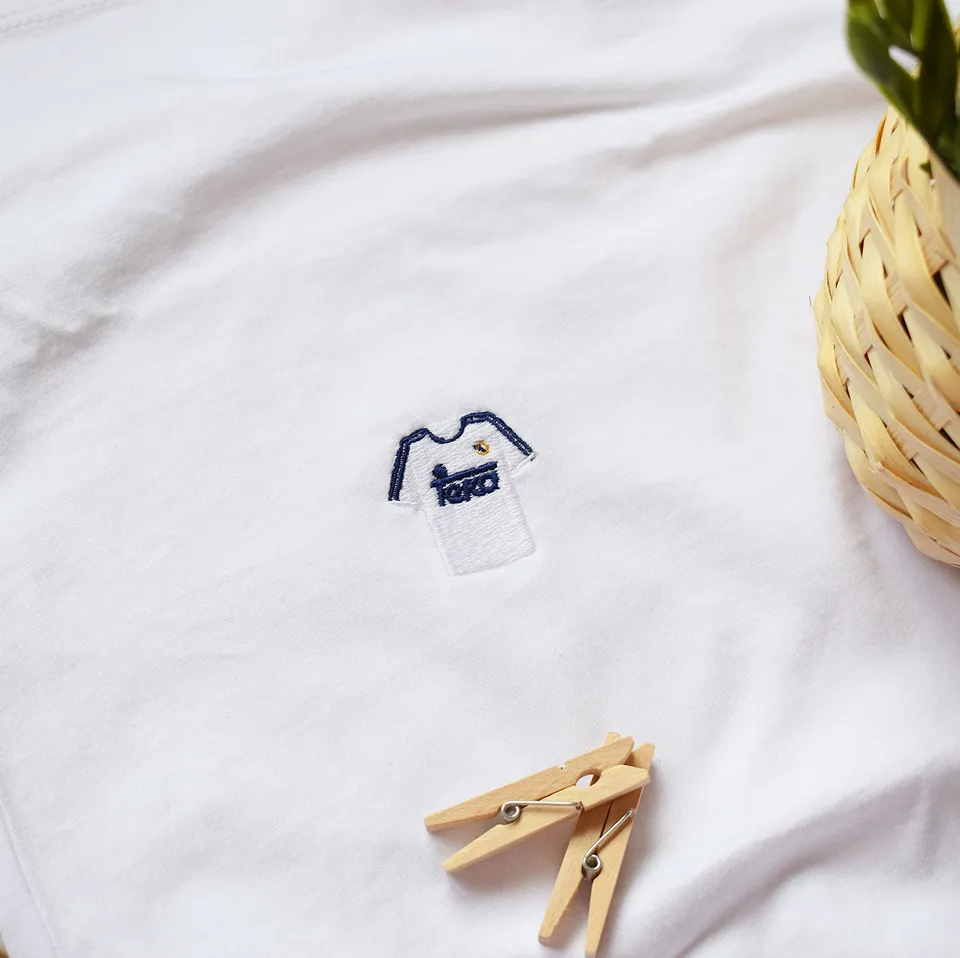 Juste Un T-shirt T-shirts Brodés Real Madrid t-shirt blanc homme