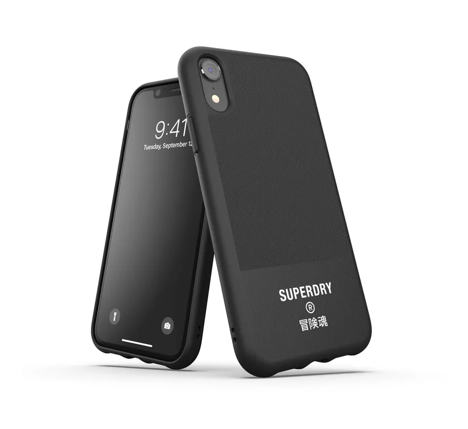 Superdry Coques de Protection coque iPhone XR noire en toile