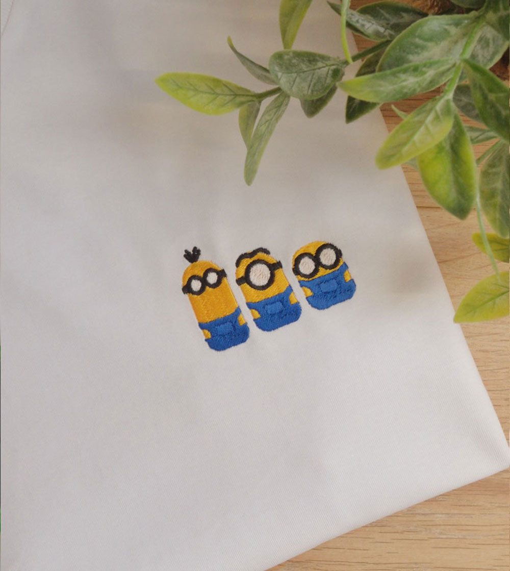 Juste Un T-shirt T-shirts Brodés Minions t-shirt coton biologique