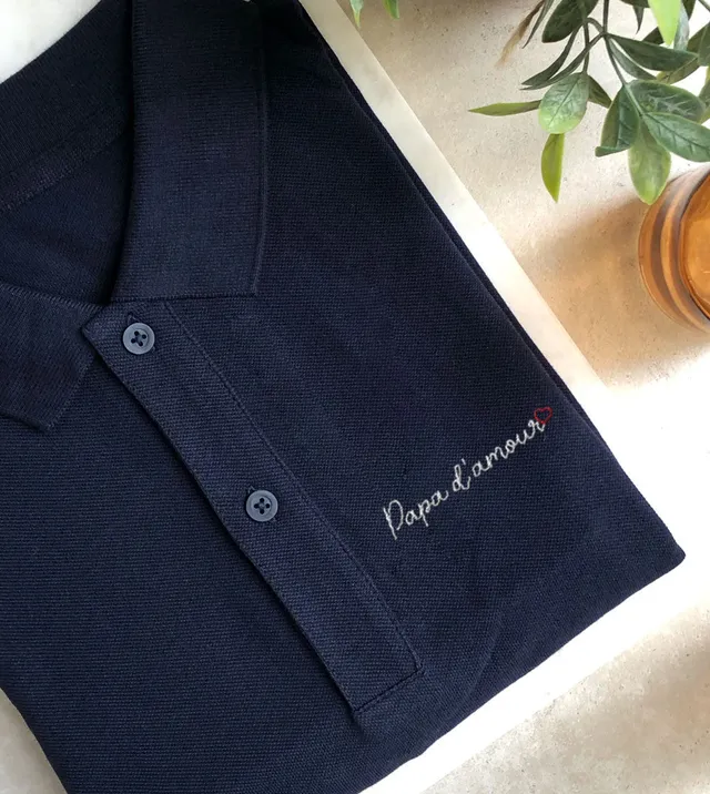 Juste Un T-shirt Polos Papa D'amour polo brodé