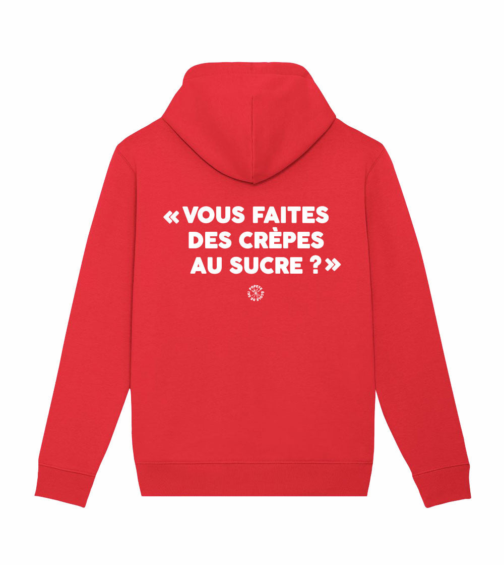 Juste Un T-shirt Sweats à Capuche Vous faites des crêpes au sucre sweat bleu marine