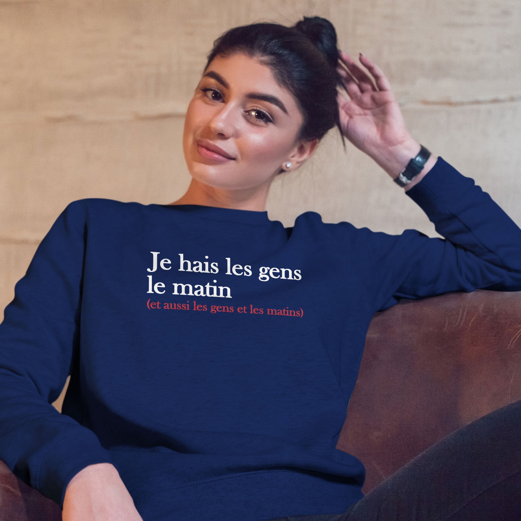 Juste Un T-shirt Sweats Imprimés Je hais les gens sweat femme humour