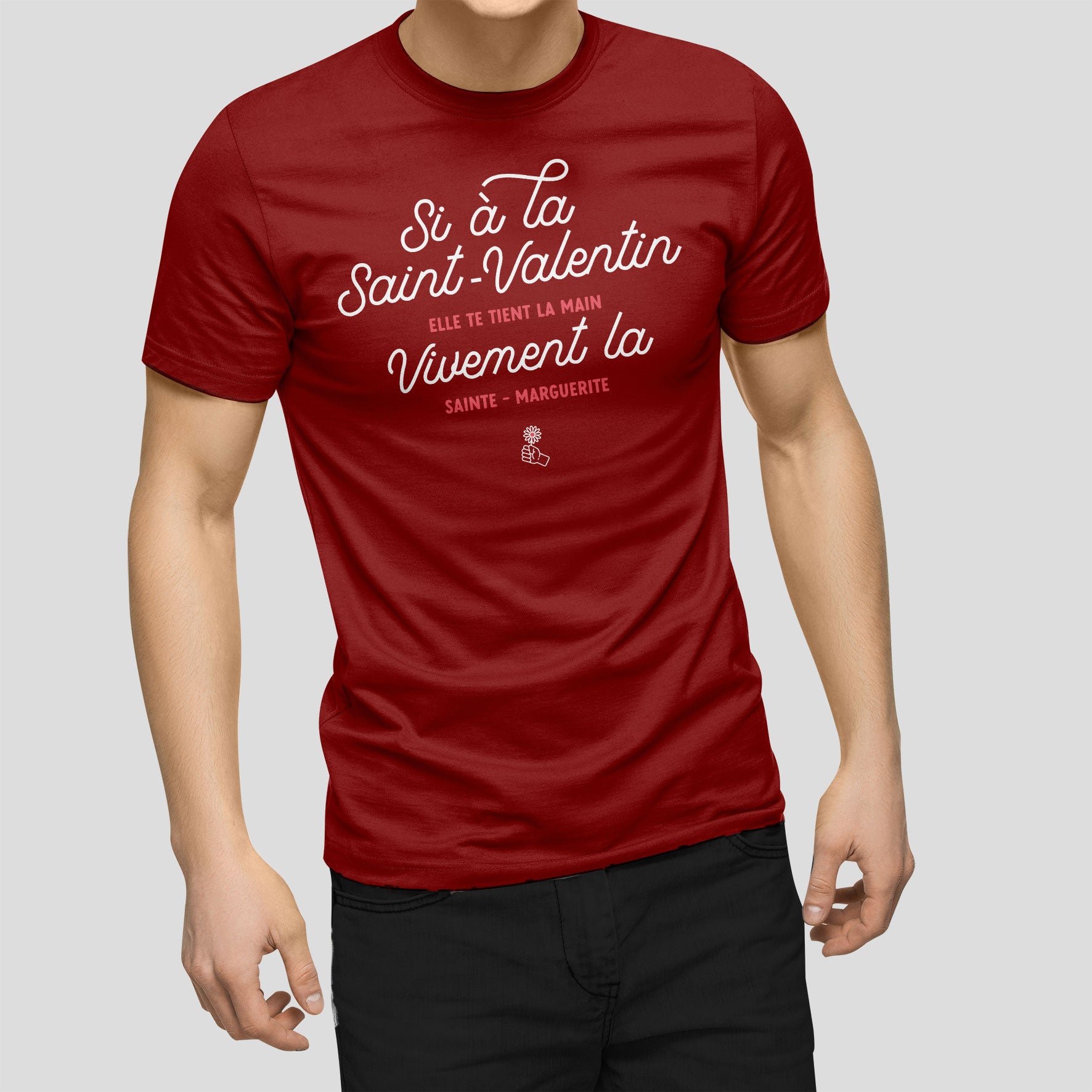 Juste Un T-shirt T-shirts Imprimés Si à la Saint-Valentin t-shirt blanc humour