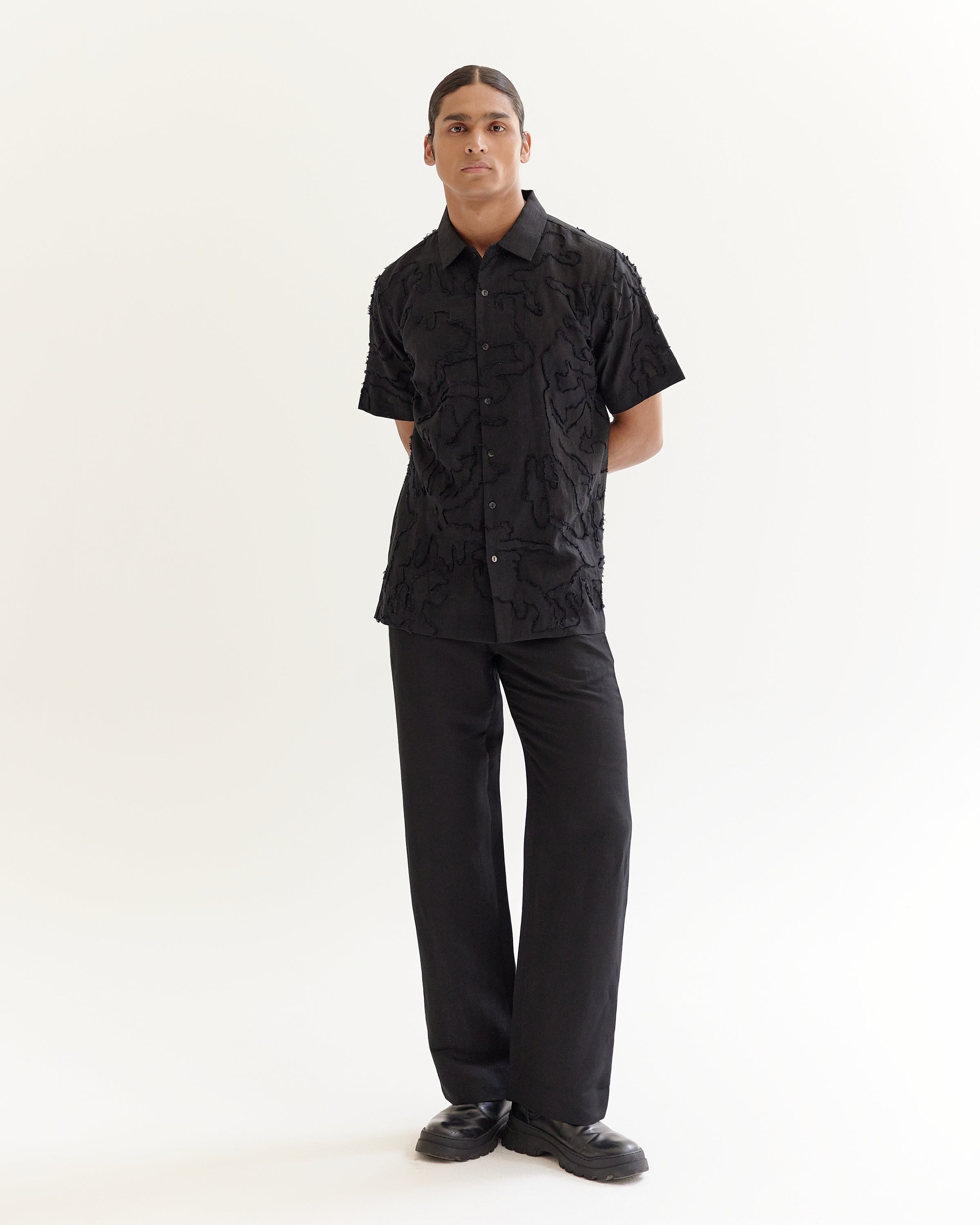 COUNTRYMADE Shirts Eroded Camo Half Shirt chemise en lin