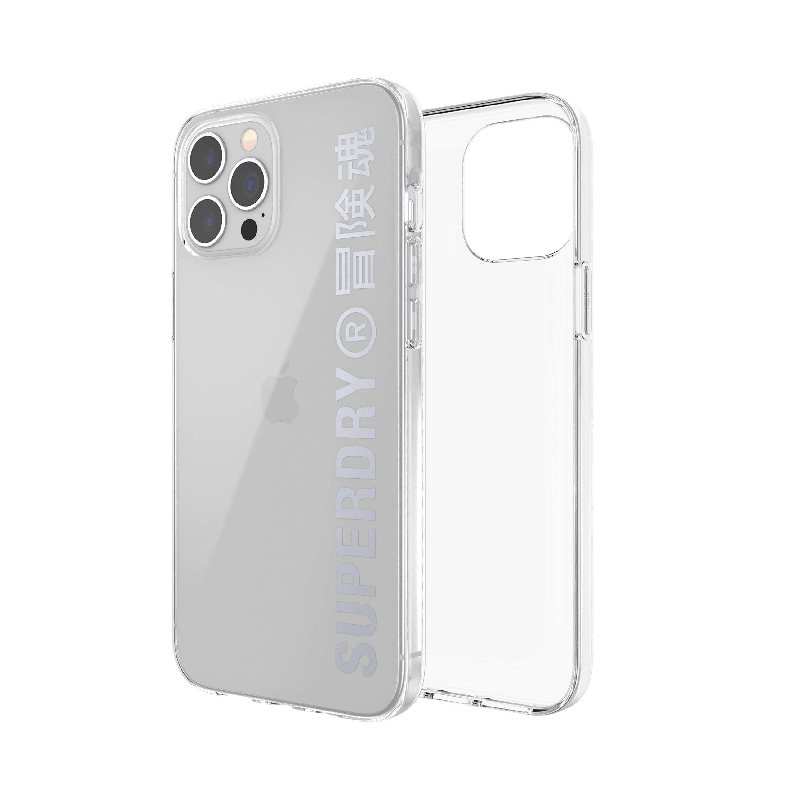 Superdry Coques de Protection 42591 coque iPhone 12 transparente argent