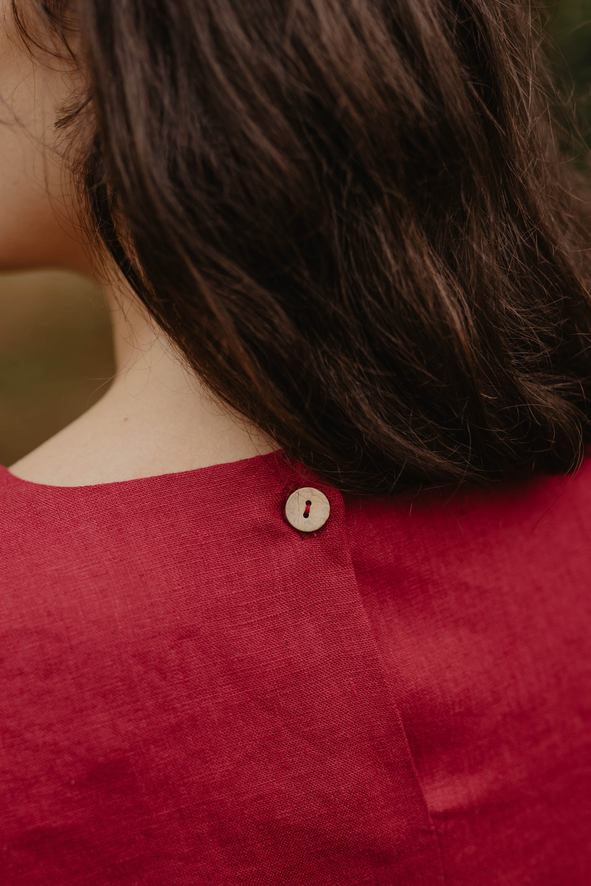 Laumė linen Linen Tops Poppy Haut en lin femme vert forêt