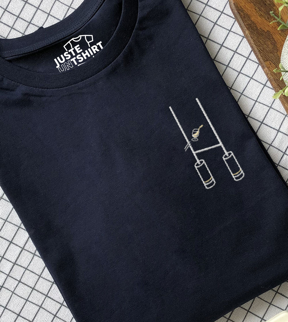 Juste Un T-shirt T-shirts Brodés Entre les Perches t-shirt brodé rugby