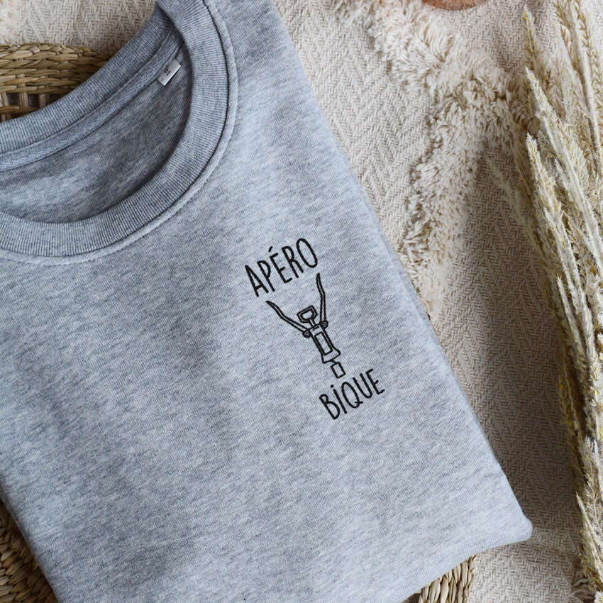 Juste Un T-shirt Sweats Brodés Apéro bique sweat brodé