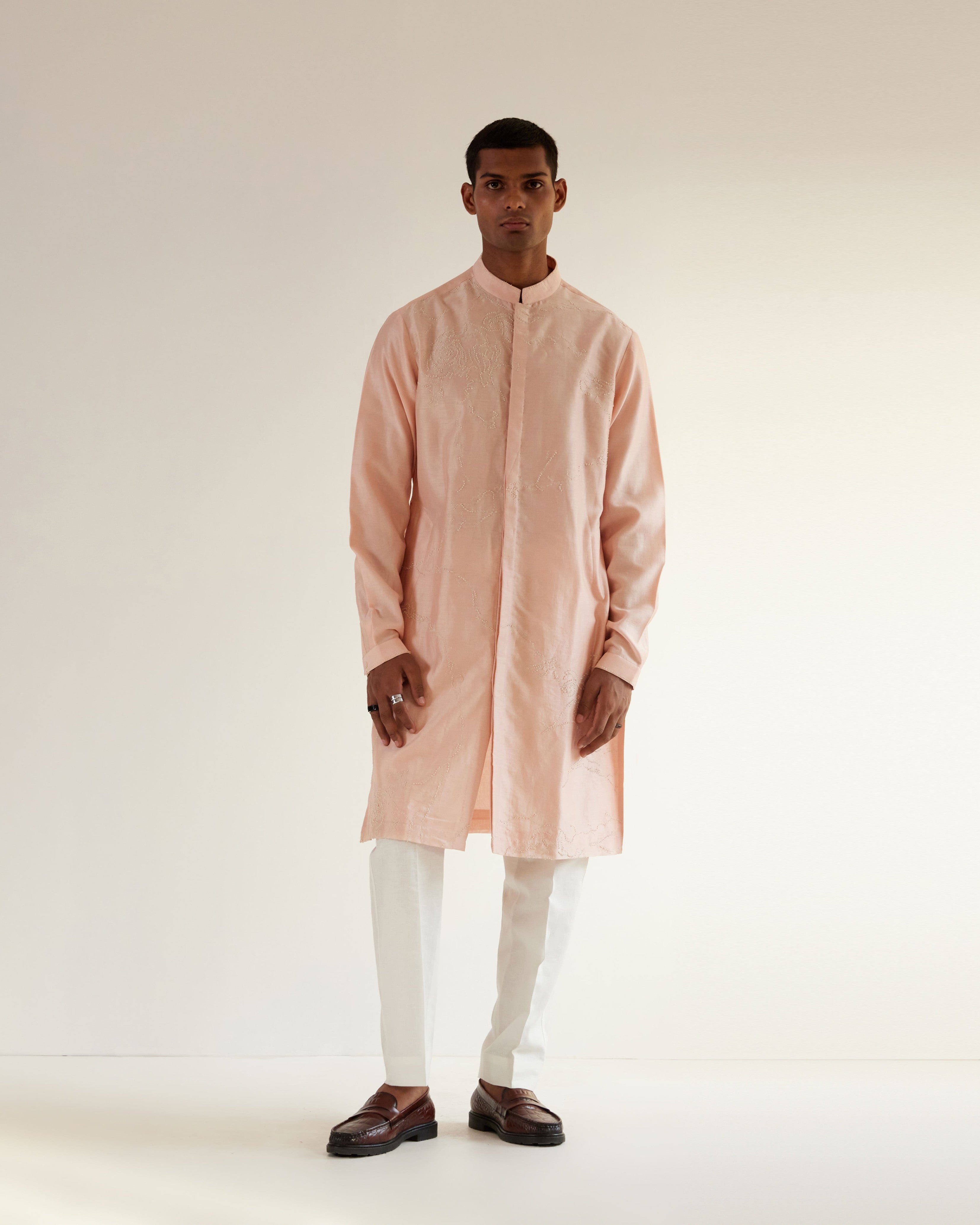 COUNTRYMADE Kurtas Black Hole Embroidery Kurta Set ensemble kurta rose