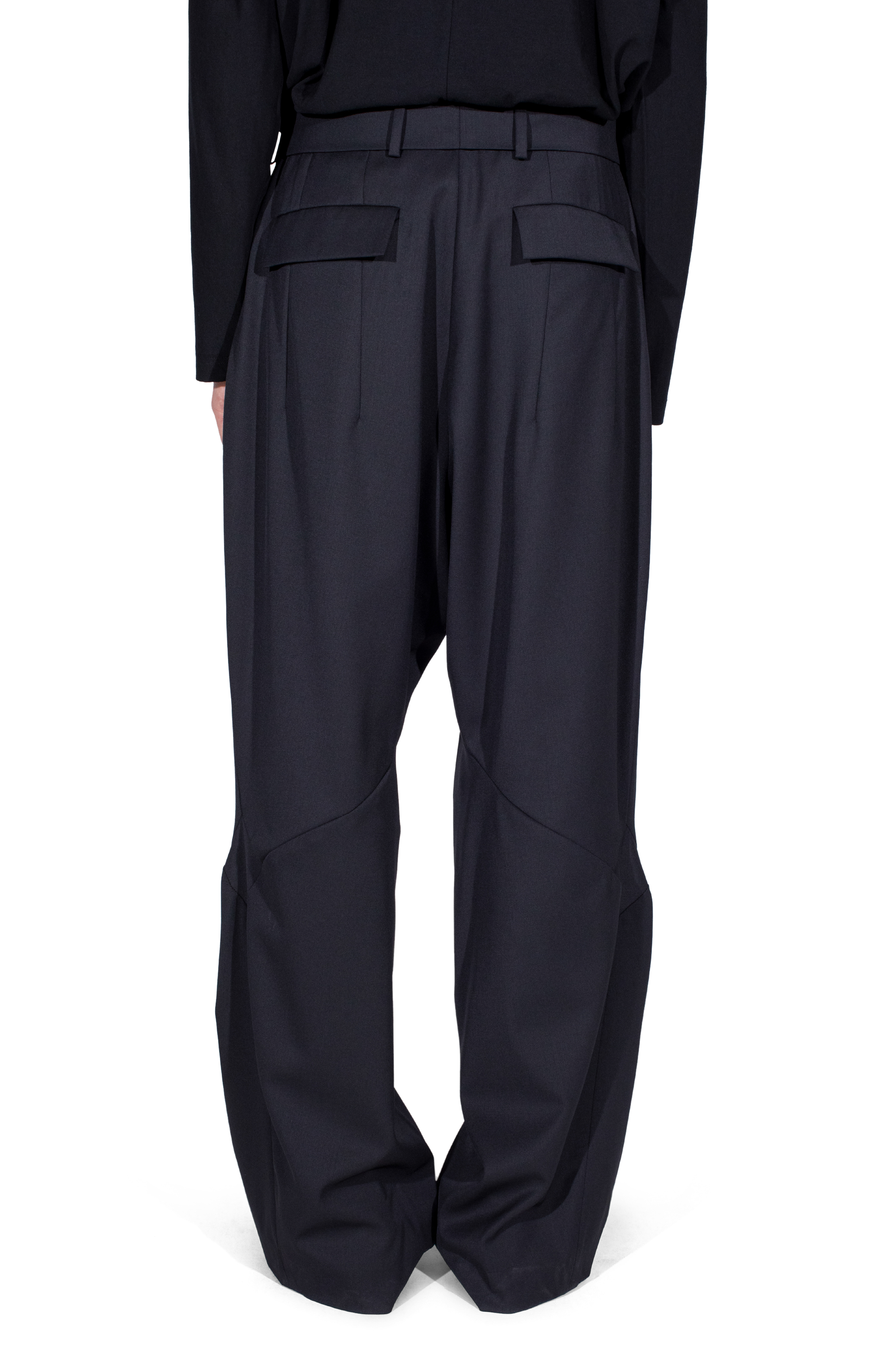 Kiko Kostadinov Bottoms HELMOND Trousers pantalon noir laine ample