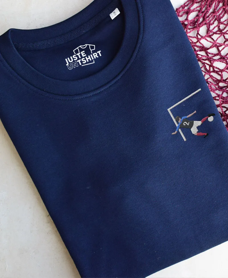 Juste Un T-shirt Sweats Brodés Sweat brodé Second poteaux sweat football taille au choix