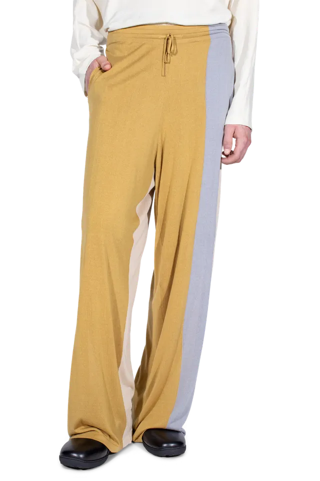 Kiko Kostadinov Knitwear SIGO Knit Trousers pantalon maille ocre