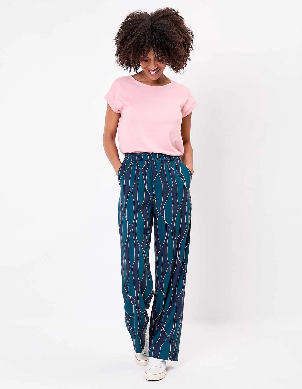 La Fiancée Pantalons Pantalon Momed en Ecovero pantalon bleu taille 36
