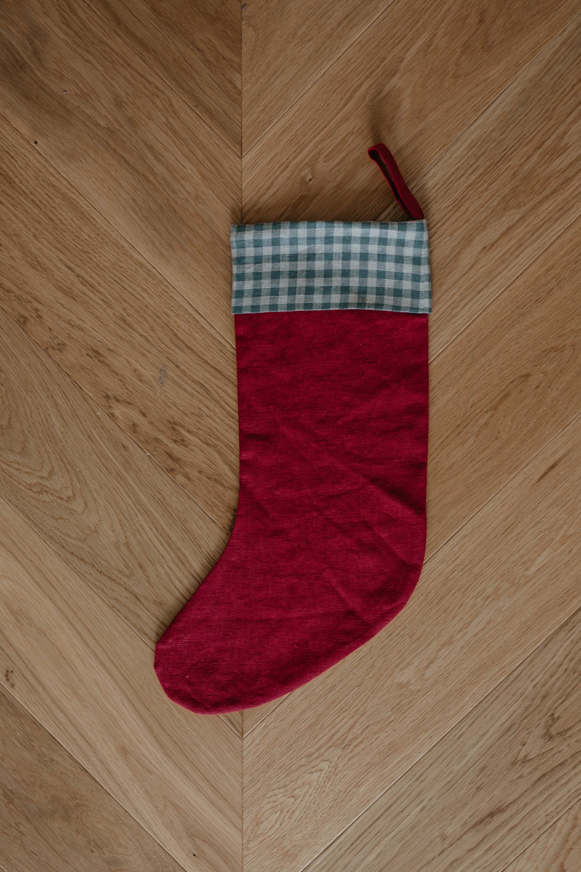 Laumė linen Christmas Linen Linen Christmas Stocking chaussette de Noël en lin