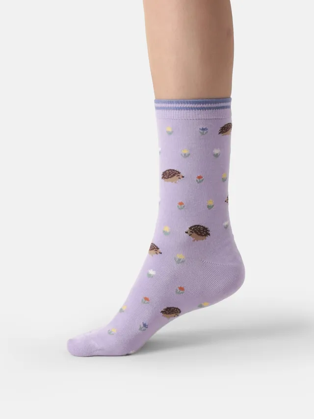 Sourire Multicolore Chaussettes femme hérissons bambou coton bio