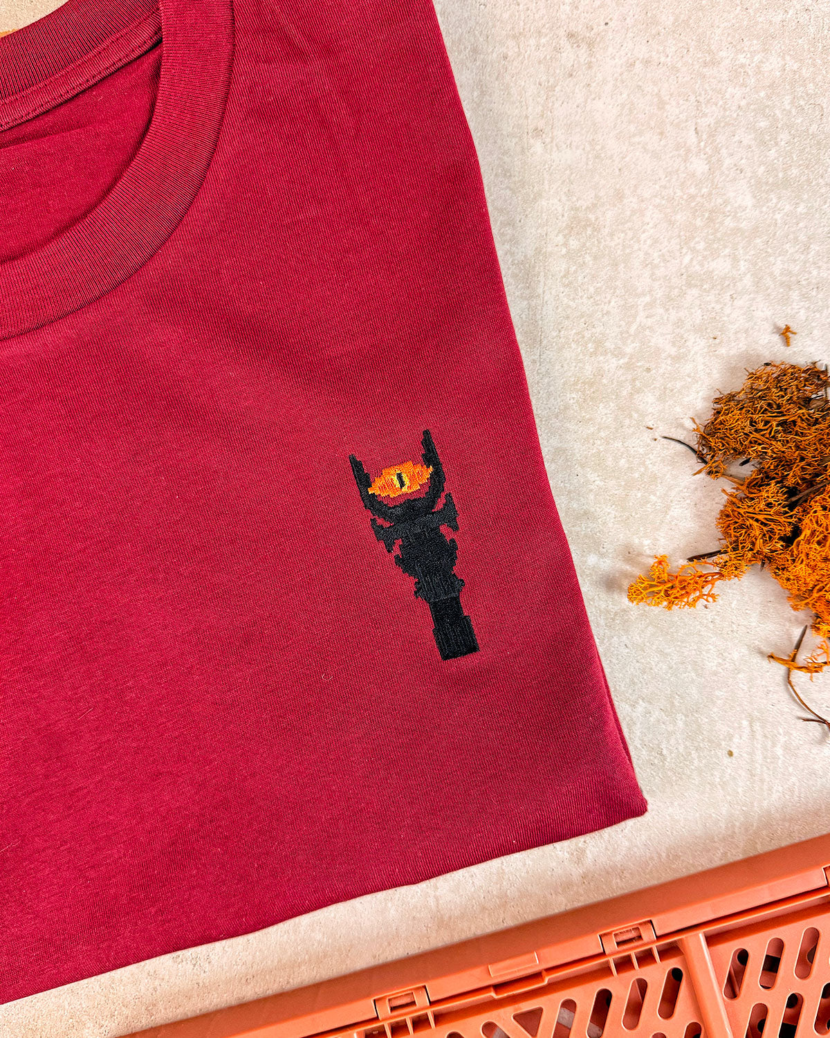 Juste Un T-shirt T-shirts Brodés Sauron t-shirt brodé coton biologique