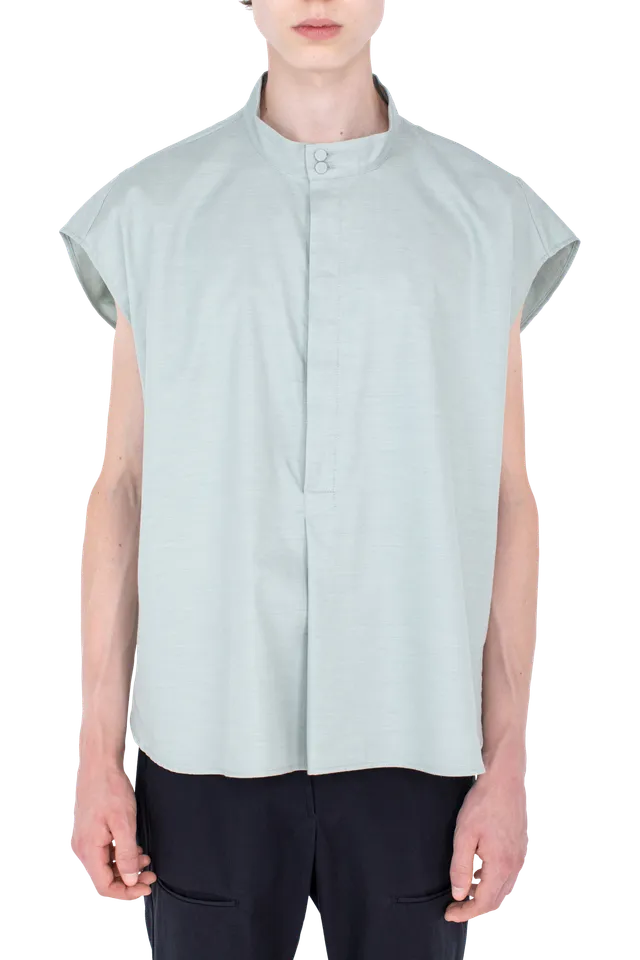 Kiko Kostadinov Shirts ONATE Sleeveless Shirt chemise sans manches vert doux