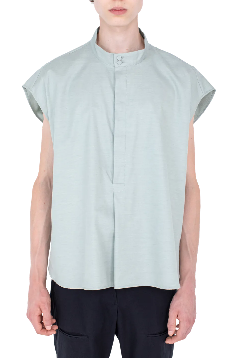 Kiko Kostadinov Shirts ONATE Sleeveless Shirt chemise sans manches vert doux