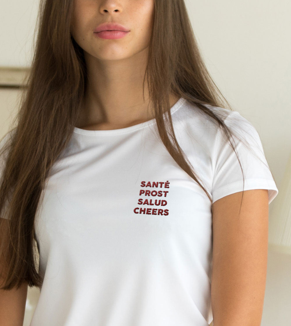 Juste Un T-shirt T-shirts Brodés Santé t-shirt brodé apéro