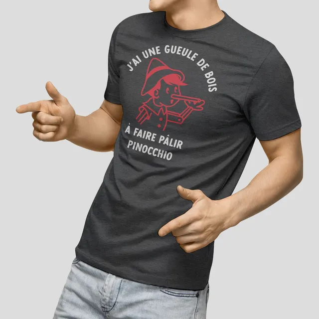 Juste Un T-shirt T-shirts Imprimés J'ai une gueule de bois t-shirt homme humour