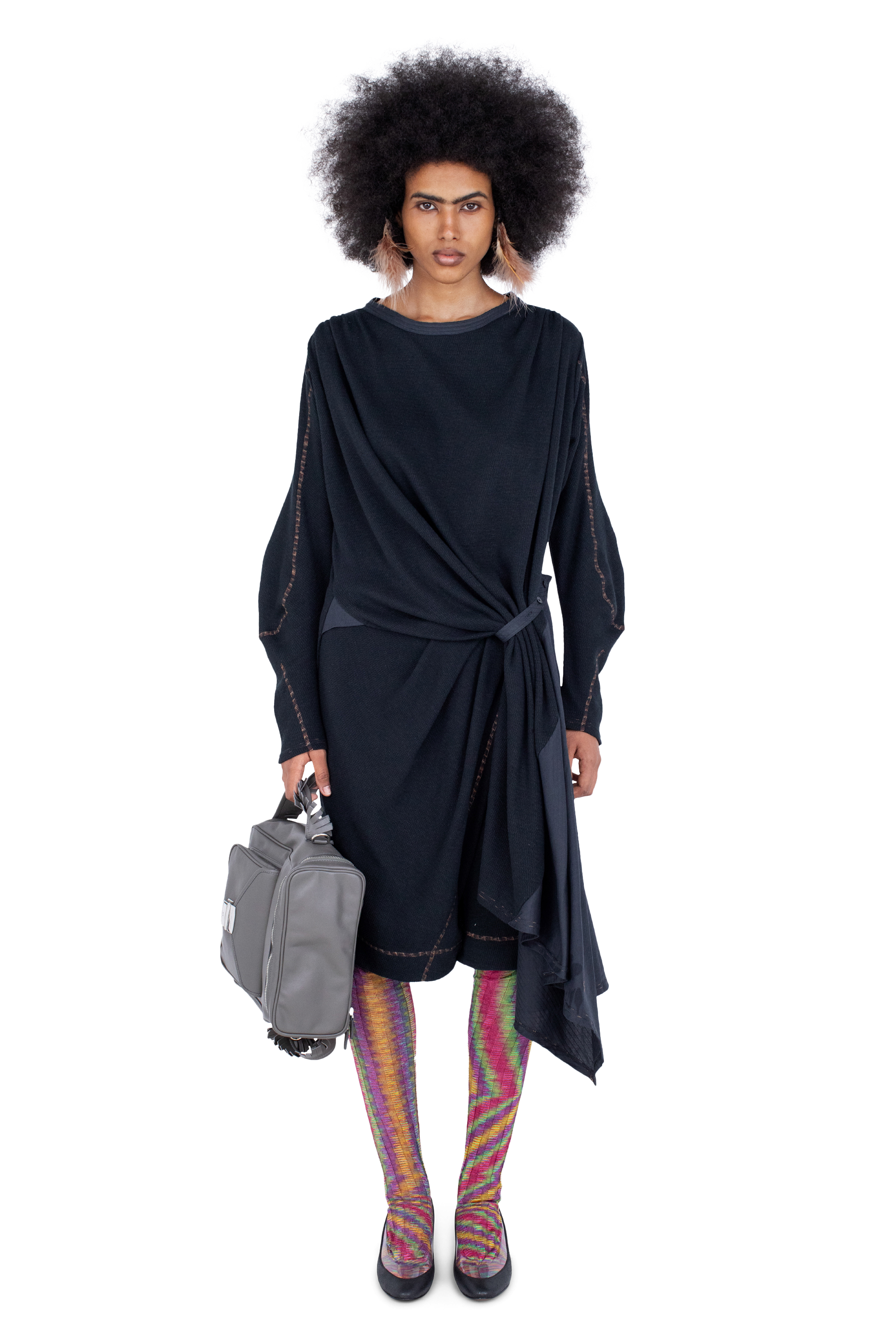 Kiko Kostadinov Dresses EIDER GODET Dress robe Ink Black coton