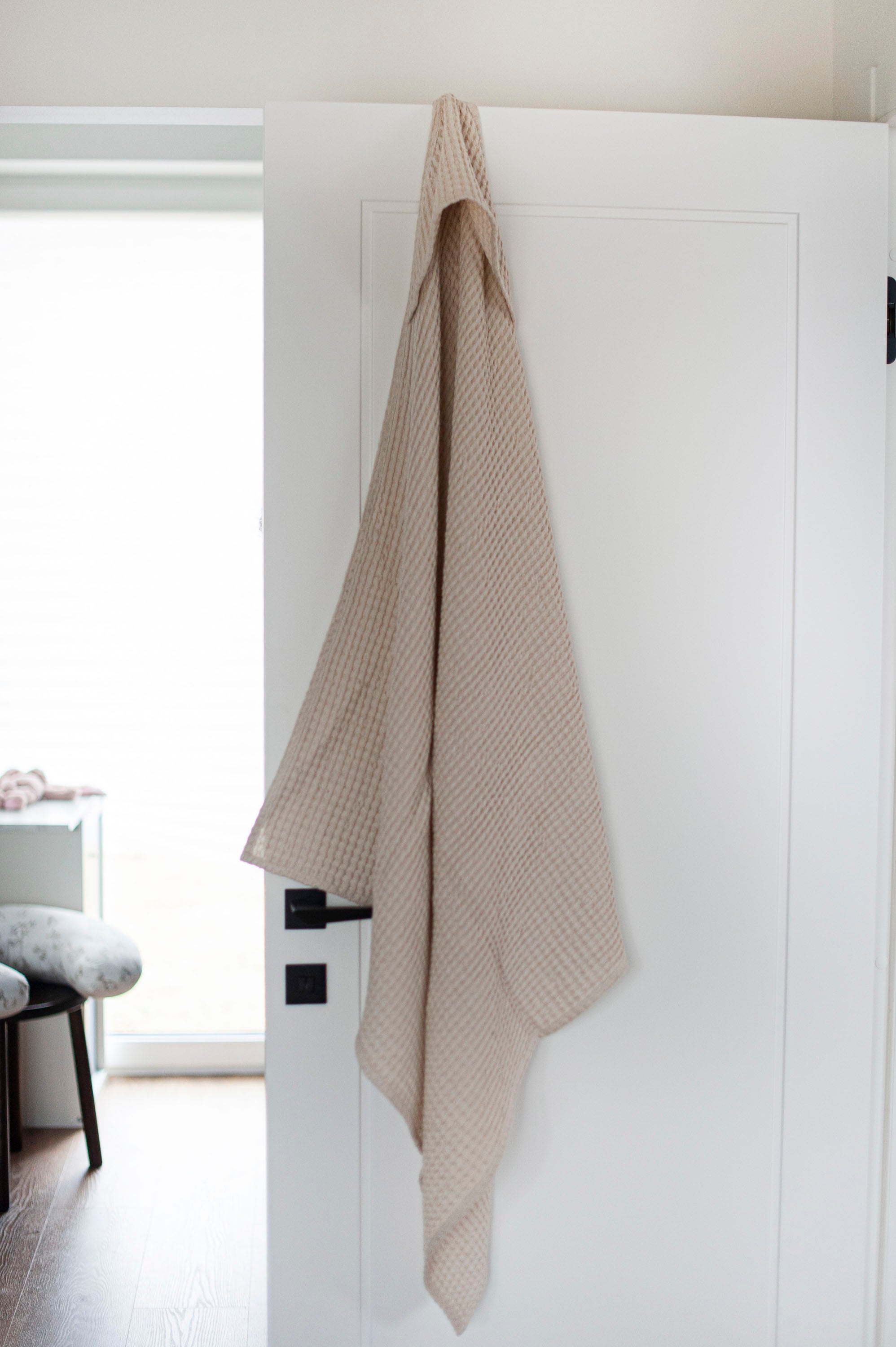 Laumė linen Baby and Kids Serviette à capuche bébé et tout-petit bleu ciel