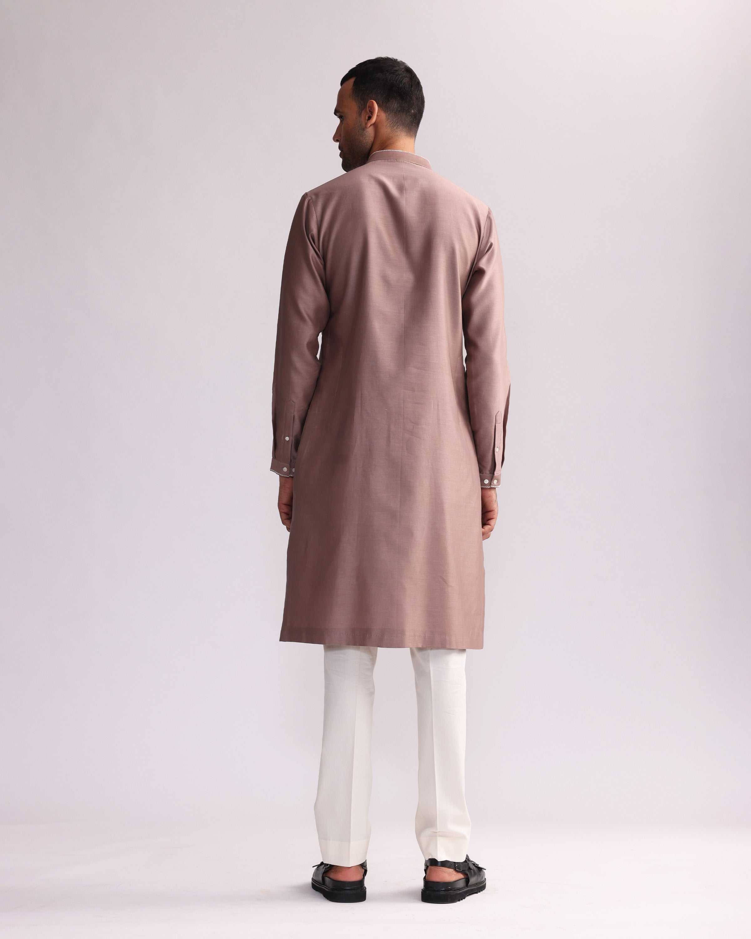 COUNTRYMADE Kurtas TRAIL DUST KURTA SET, ensemble kurta brodé Chanderi