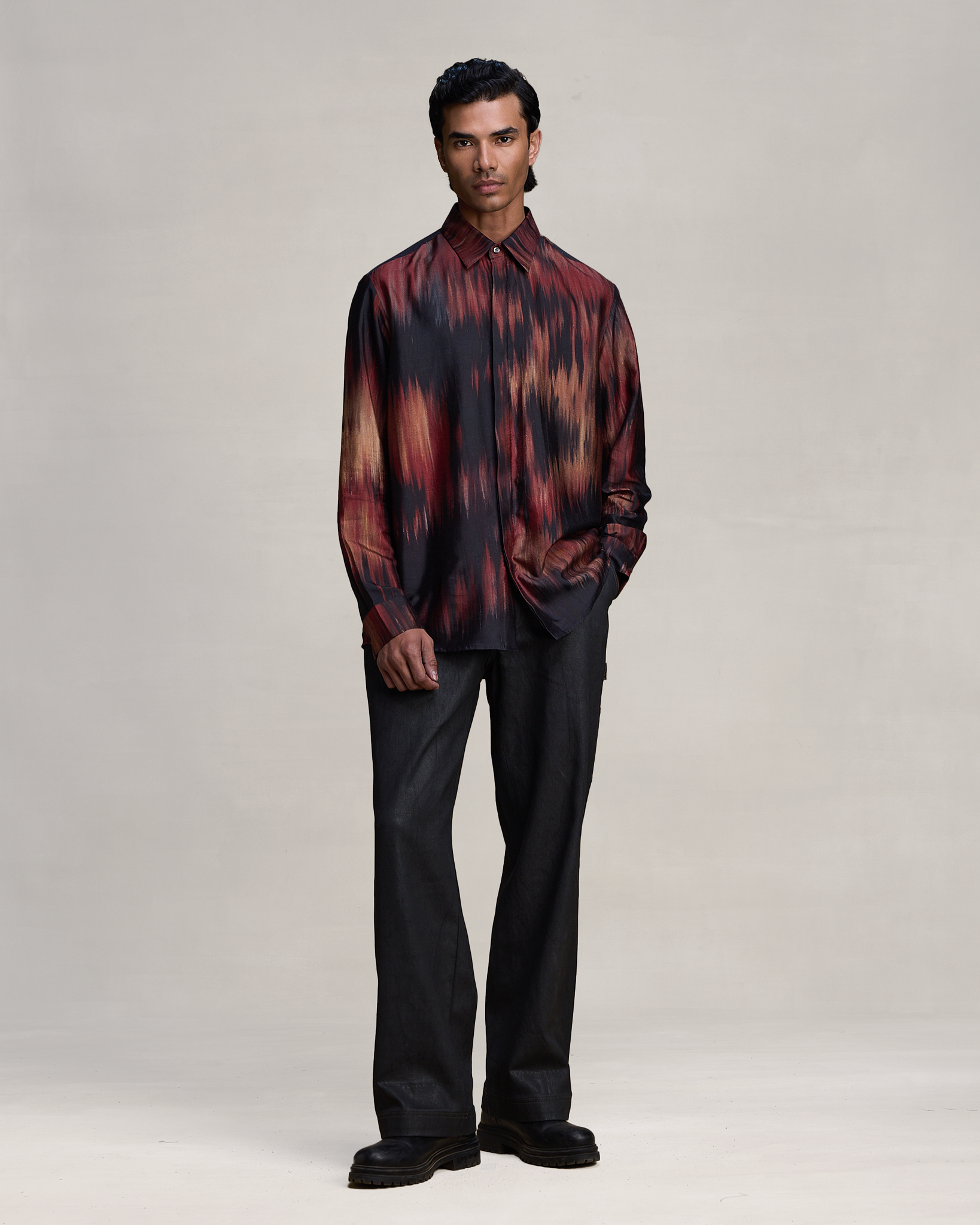 COUNTRYMADE Shirts JAGGED HEAT MAP SHIRT chemise soie