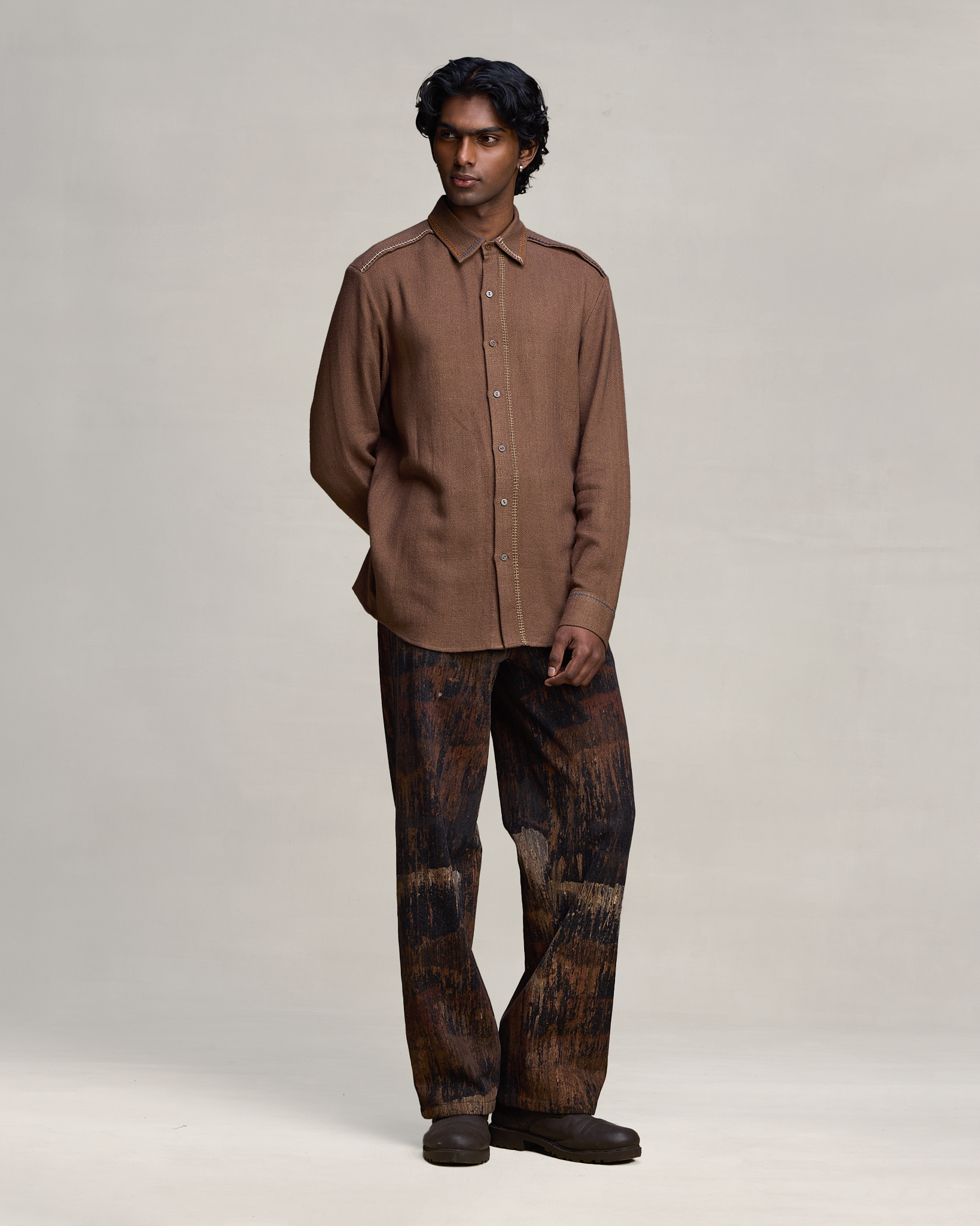COUNTRYMADE Shirts SOLDER SHIRT chemise brodée en chevrons