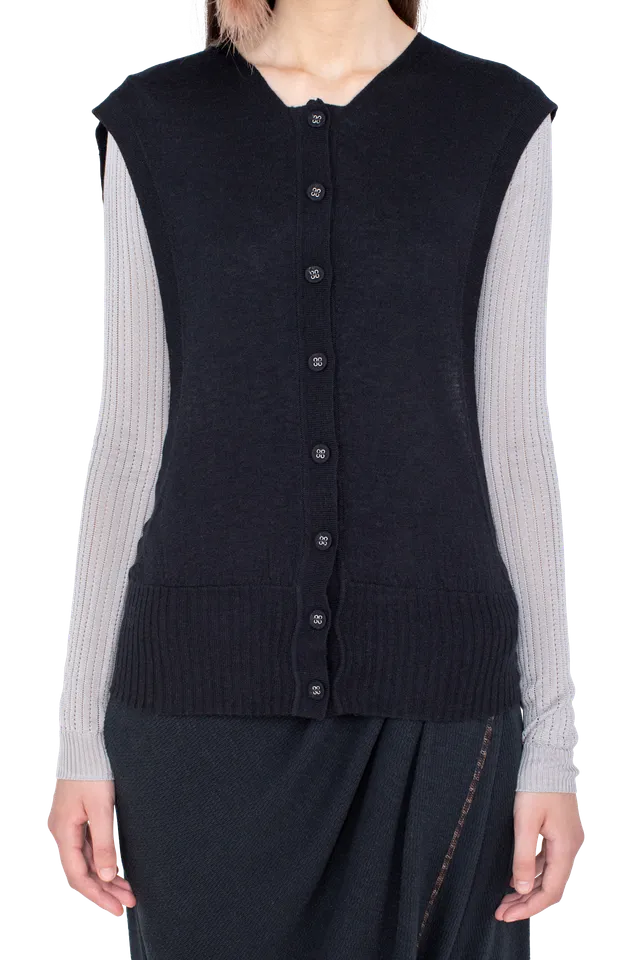 Kiko Kostadinov Knitwear GUILLEMOT Cocoon Cardigan cardigan Nebular Black