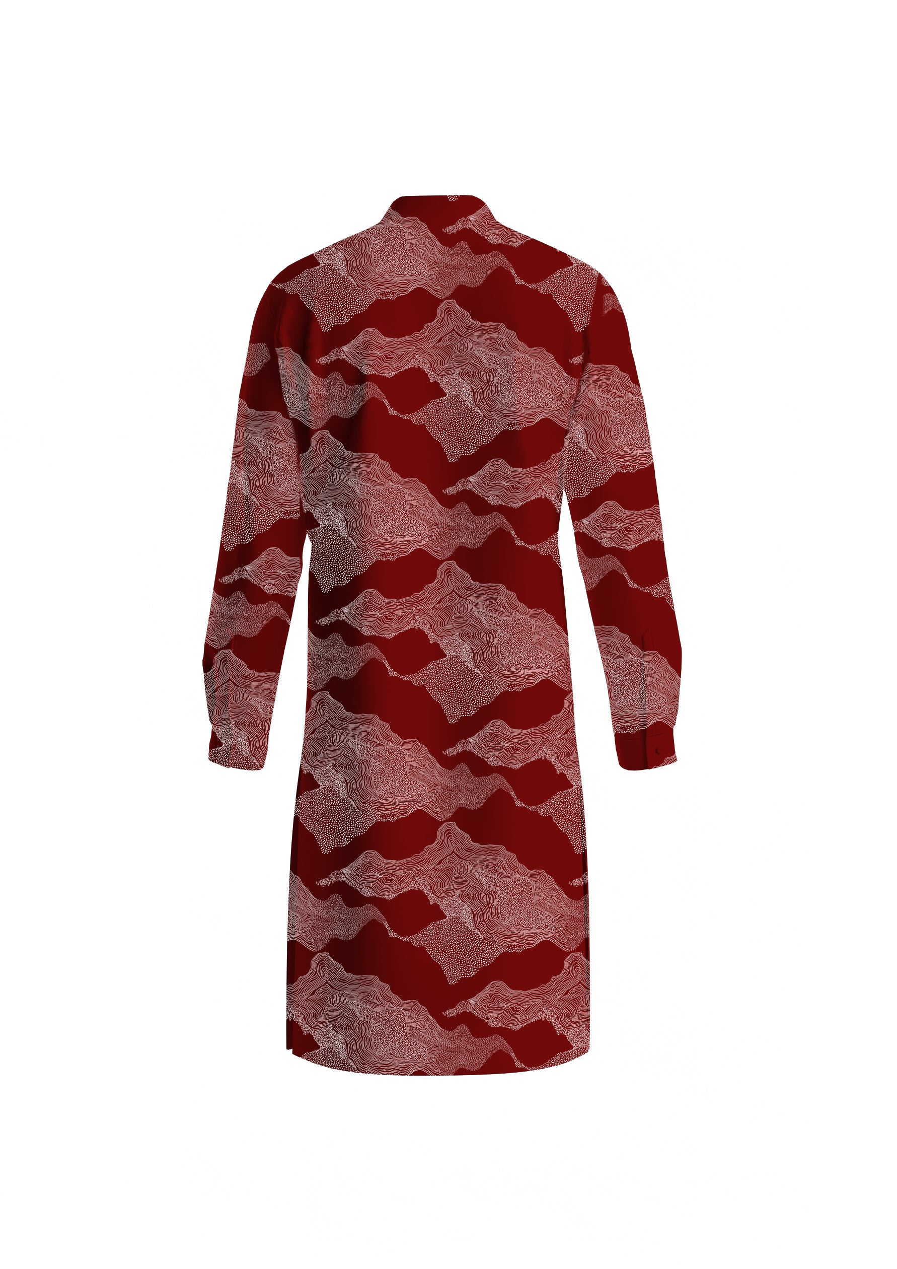 COUNTRYMADE Kurtas Clouds Print - Earth Red kurta soie rouge