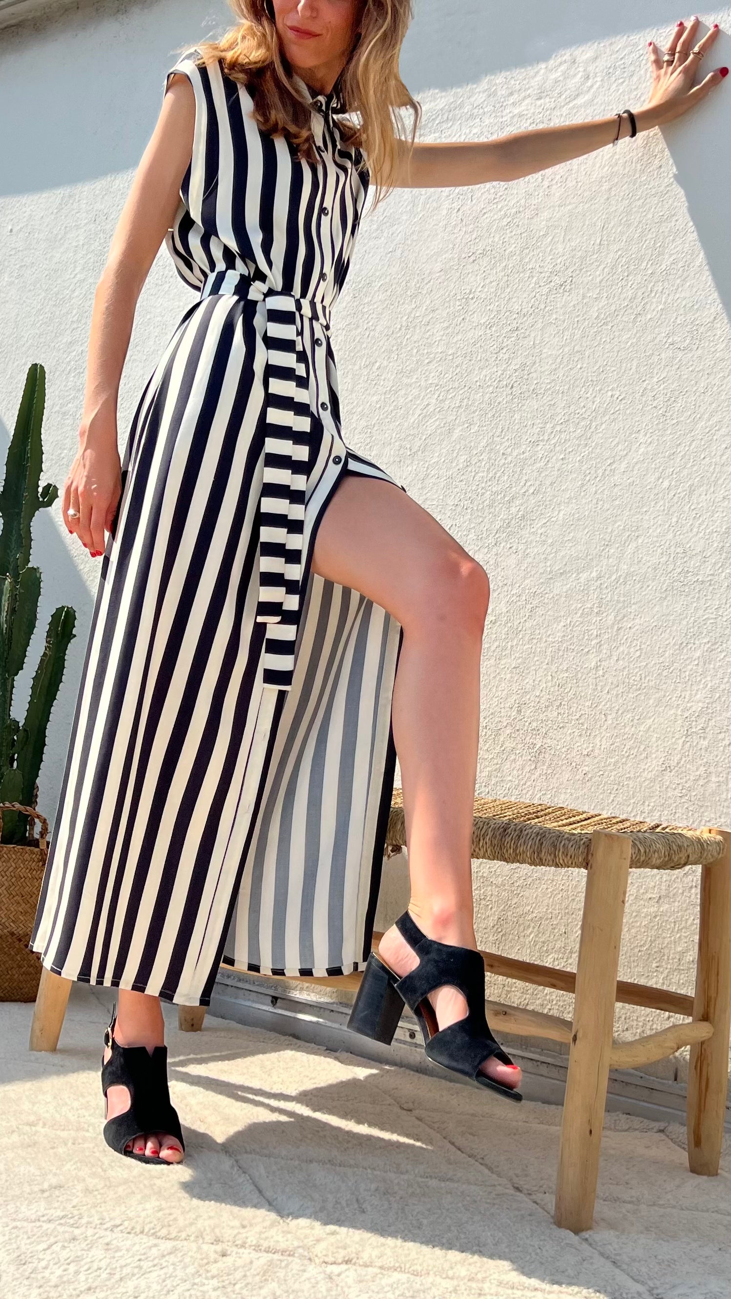 PANTRUCHE Robes Robe PÉNÉLOPE rayée longue viscose
