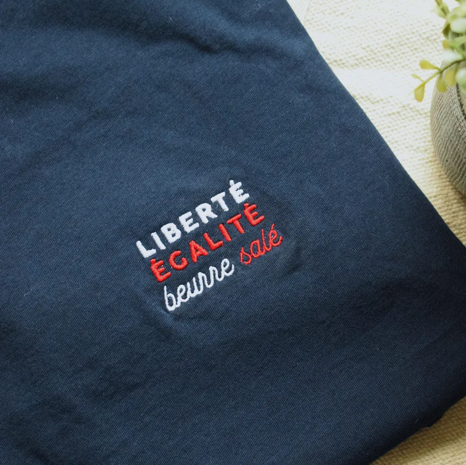 Juste Un T-shirt T-shirts Brodés Beurre salé T-shirt