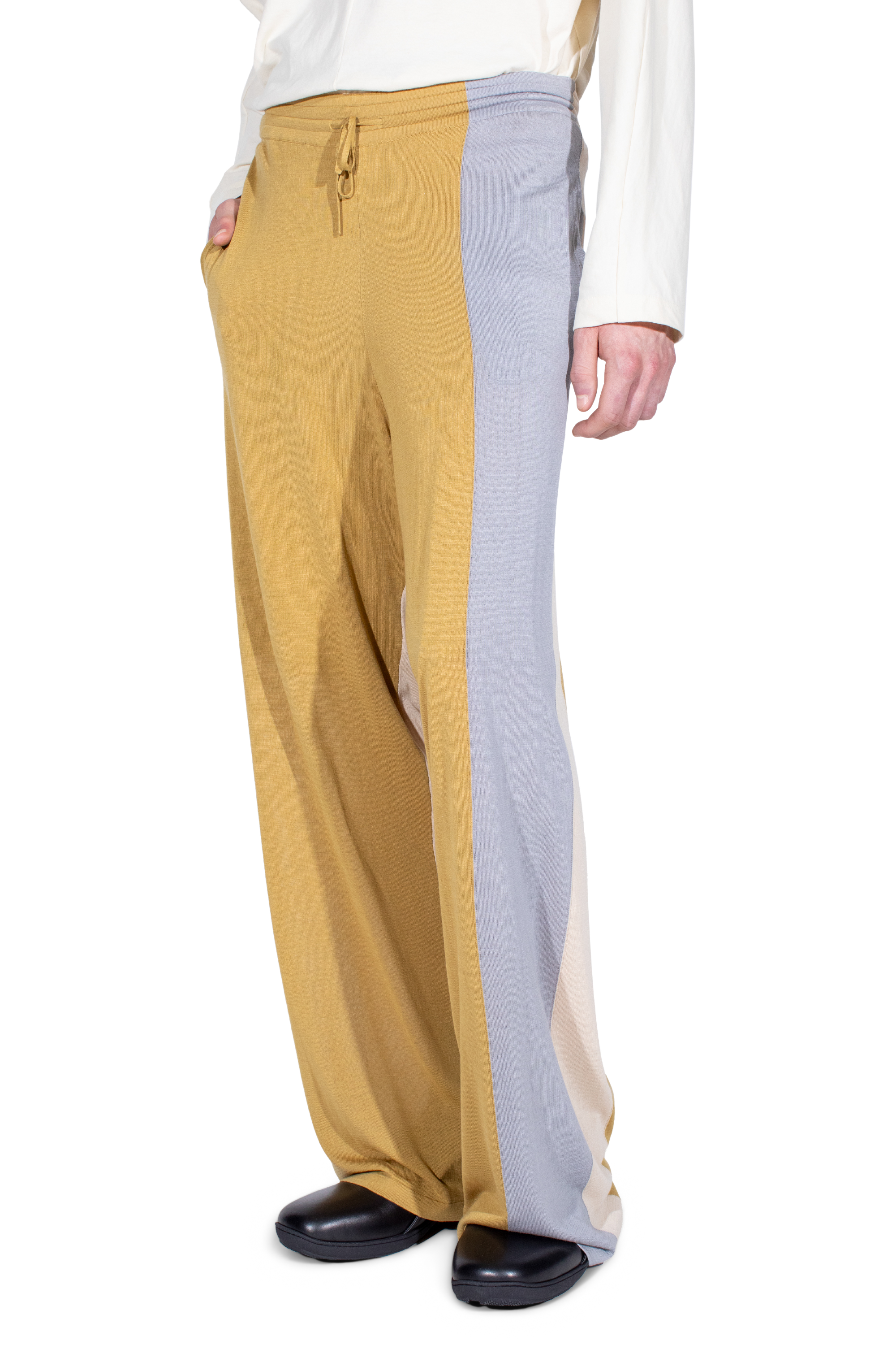 Kiko Kostadinov Knitwear SIGO Knit Trousers pantalon maille ocre