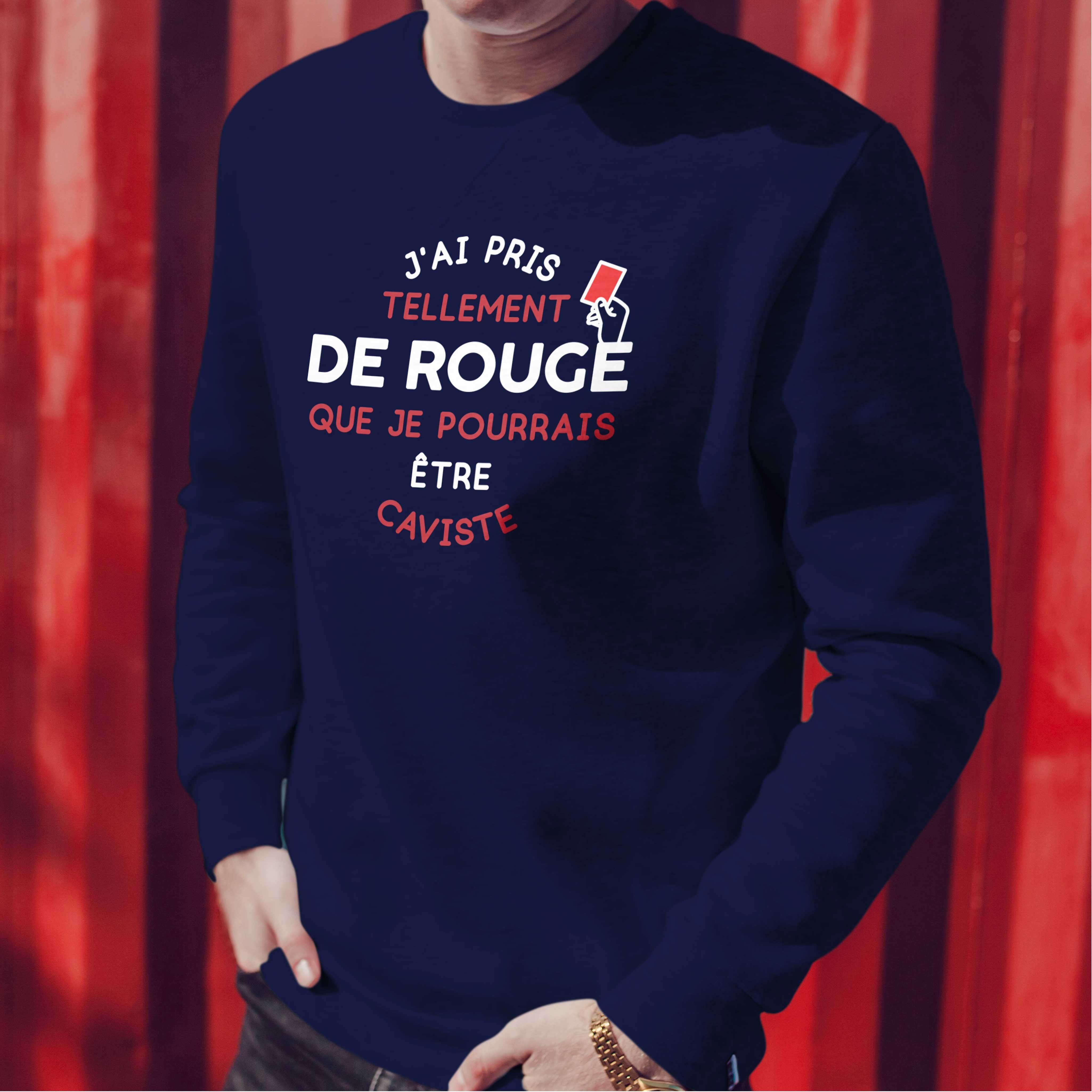 Juste Un T-shirt Sweats Imprimés Sweat-shirt Homme - Le Caviste, rouge bordeaux