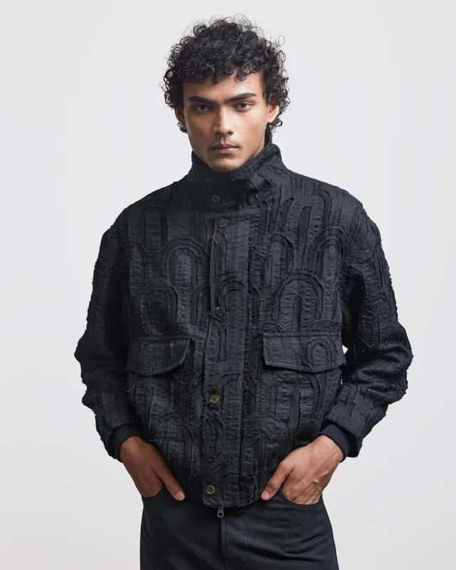 COUNTRYMADE Jackets FRAY MULTI ARCH FLIGHT JACKET bomber brodé en lin