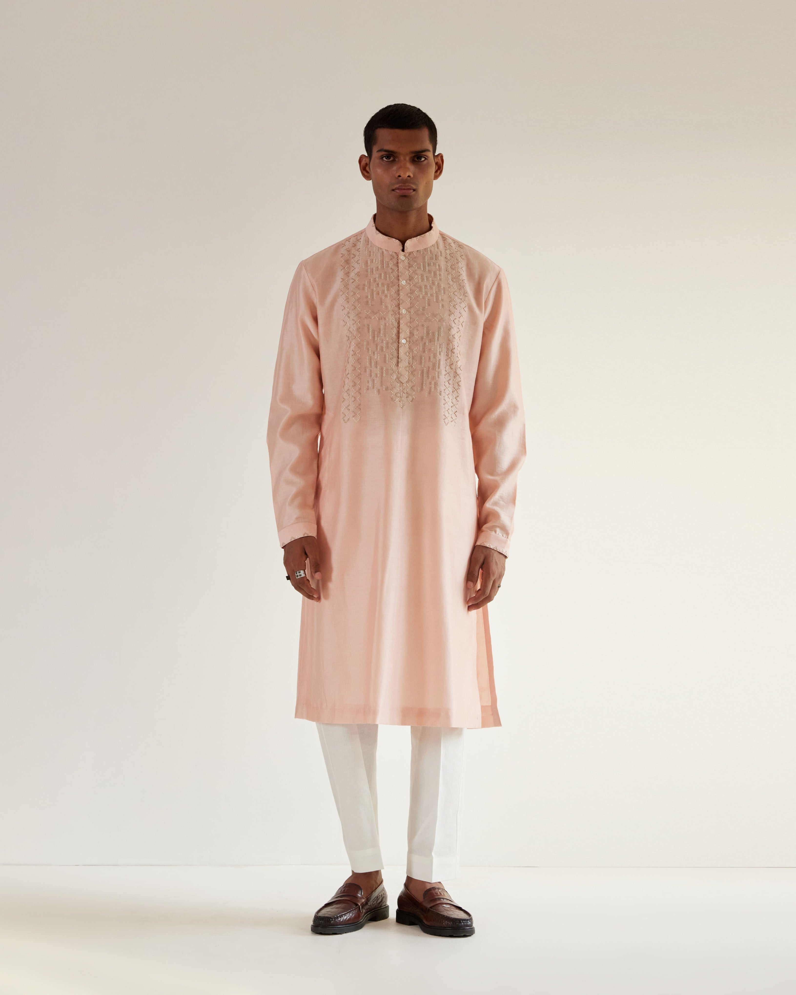 COUNTRYMADE Kurtas Samsara kurta brodé rose 2 pièces