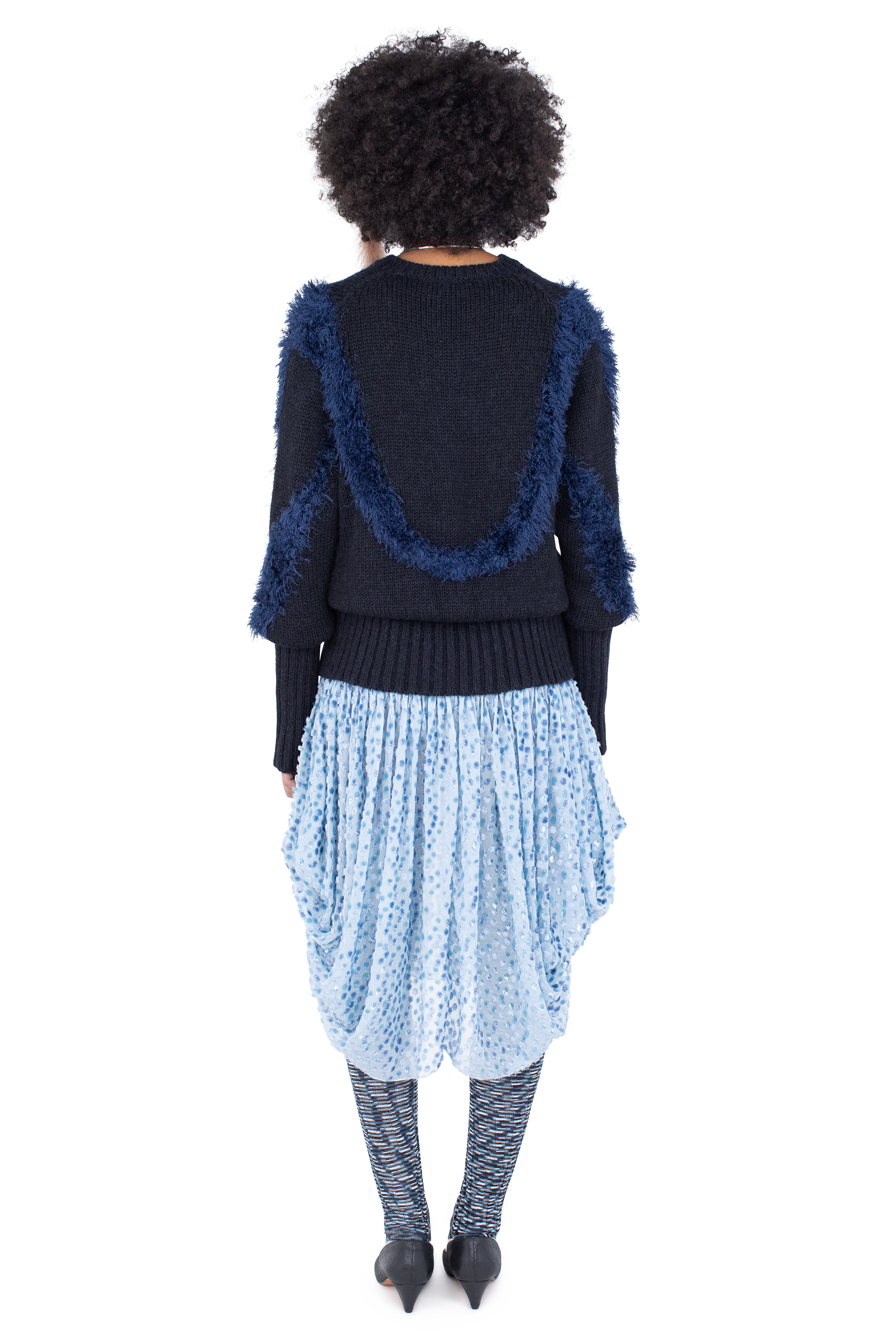 Kiko Kostadinov Bottoms TAWNY Mid-Lenght Skirt jupe Powder Blue soie